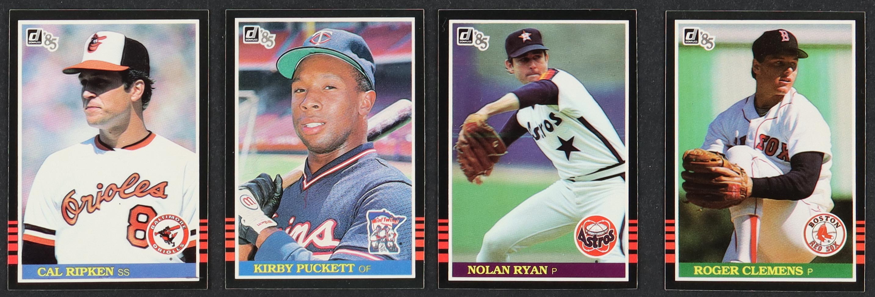 1985 Donruss Baseball Complete Set of (660) Cards with Roger Clemens #273 RC, Kirby Puckett #438 RC, Cal Ripken #169, Nolan Ryan #60 at PristineAuction.com 1985 Donruss Baseball Complete Set of (660) Cards with Roger Clemens #273 RC, Kirby Puckett #438 RC, Cal Ripken #169, Nolan Ryan #60 at PristineAuction.com
