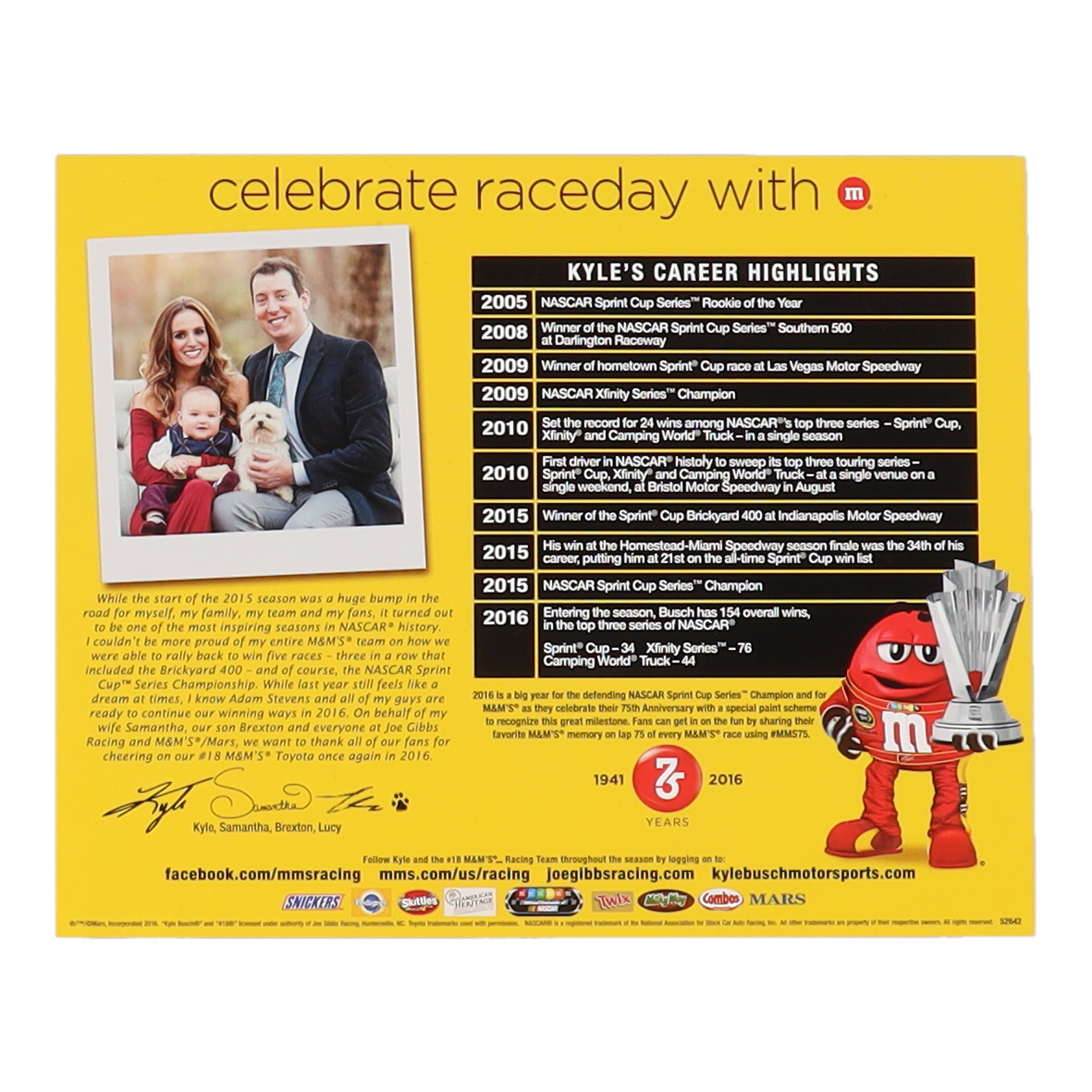 Kyle Busch Signed NASCAR 8x10 Photo (Beckett) at PristineAuction.com Kyle Busch Signed NASCAR 8x10 Photo (Beckett) at PristineAuction.com