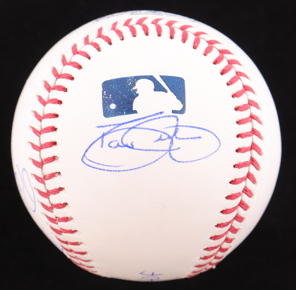 1990s Braves OML Baseball Signed By (5) With Javy Lopez, Rafael Belliard, Dave Justice, Mark Wohlers With Multiple Inscriptions (Beckett) at PristineAuction.com 1990s Braves OML Baseball Signed By (5) With Javy Lopez, Rafael Belliard, Dave Justice, Mark Wohlers With Multiple Inscriptions (Beckett) at PristineAuction.com