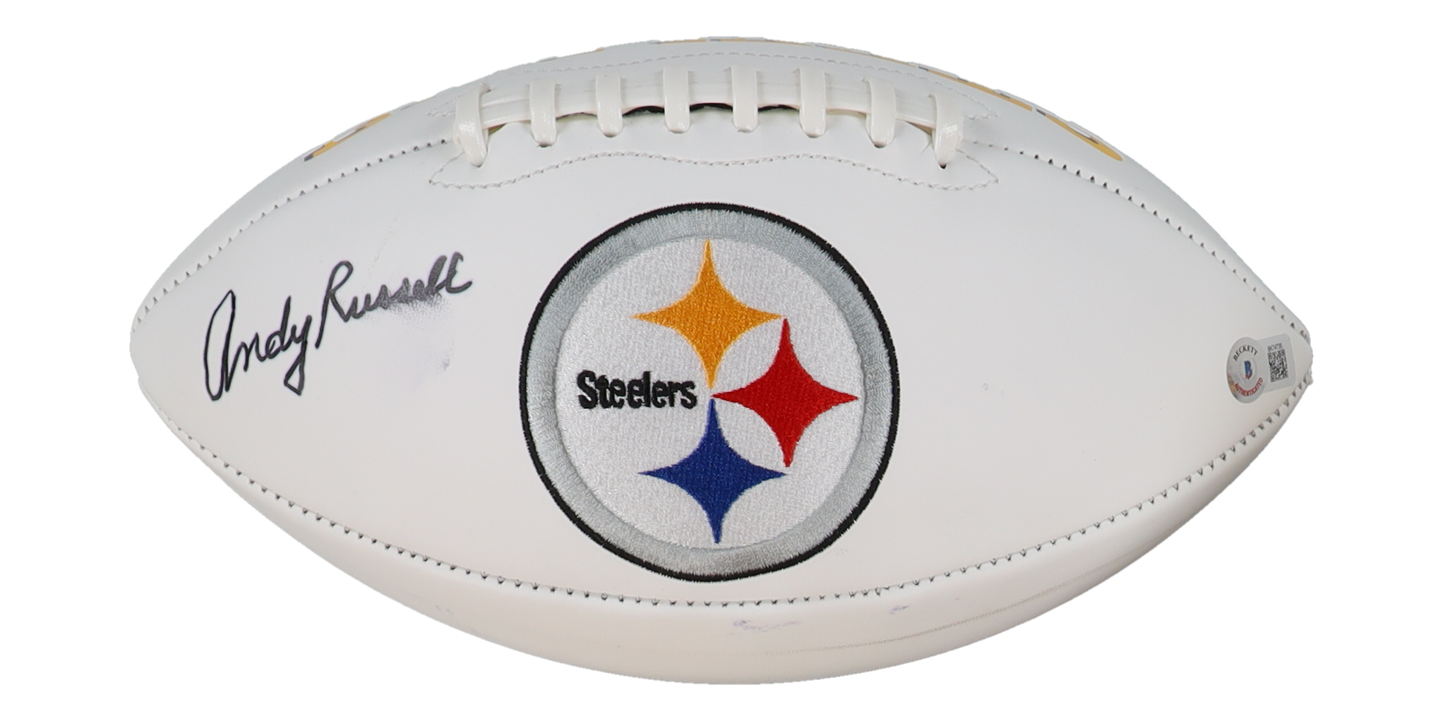 Andy Russell Signed Steelers Logo Football (Beckett) at PristineAuction.com Andy Russell Signed Steelers Logo Football (Beckett) at PristineAuction.com