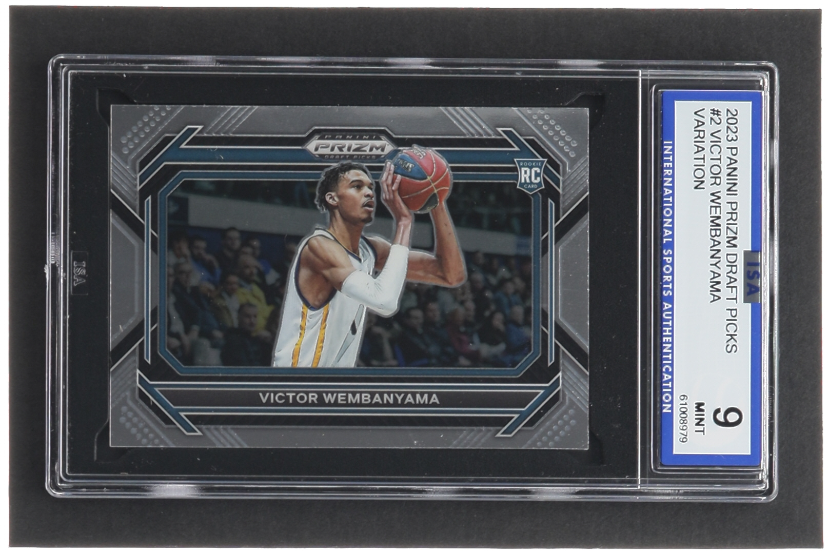 Victor Wembanyama 2023-24 Panini Prizm Draft Picks Variation #2 RC (ISA 9) at PristineAuction.com Victor Wembanyama 2023-24 Panini Prizm Draft Picks Variation #2 RC (ISA 9) at PristineAuction.com