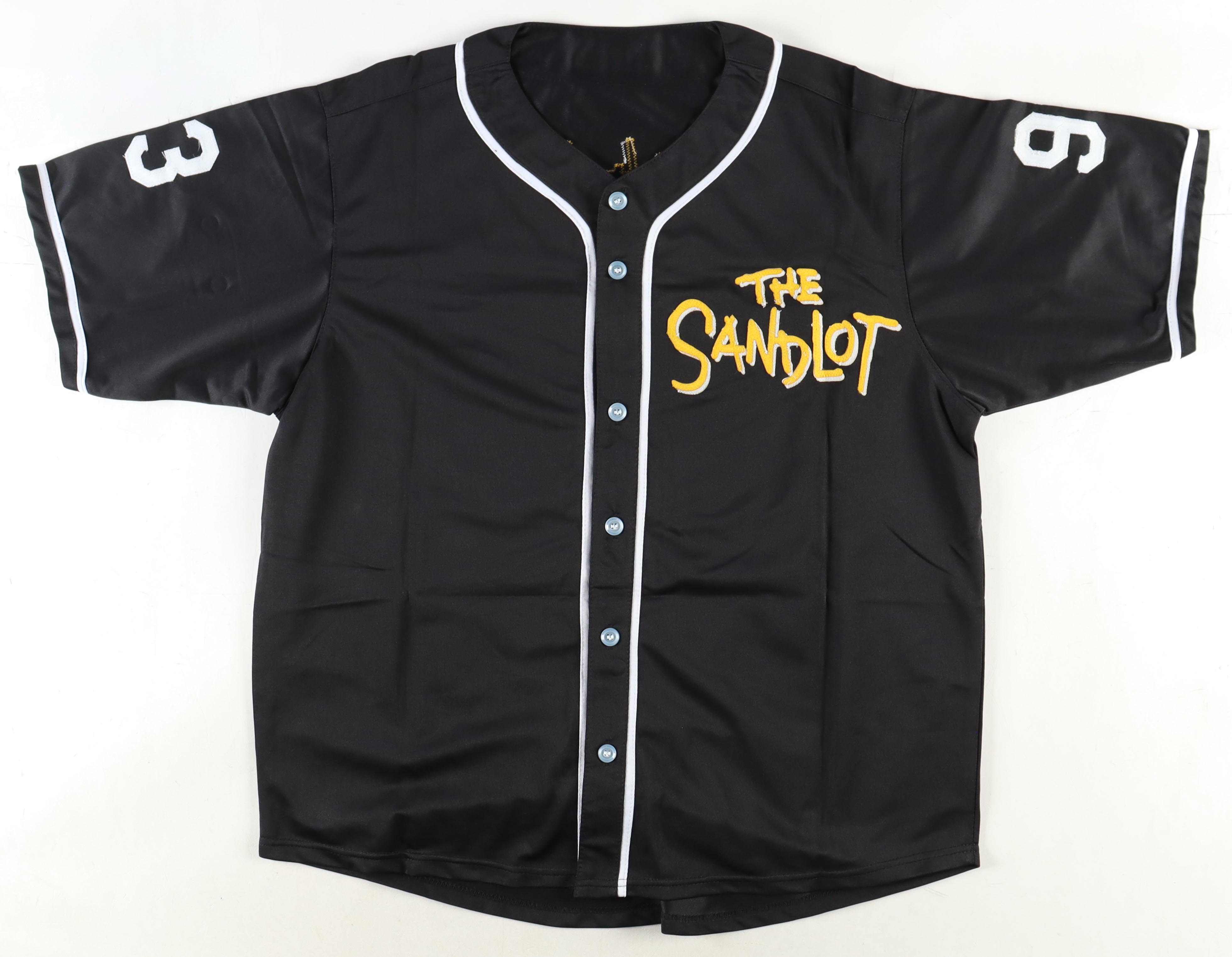 "The Sandlot" Baseball Jersey Cast-Signed by (6) with Tom Guiry, Marty York, Shane Obedzinski, Victor DiMattia, Brandon Adams With Character Name Inscriptions (JSA) at PristineAuction.com "The Sandlot" Baseball Jersey Cast-Signed by (6) with Tom Guiry, Marty York, Shane Obedzinski, Victor DiMattia, Brandon Adams With Character Name Inscriptions (JSA) at PristineAuction.com