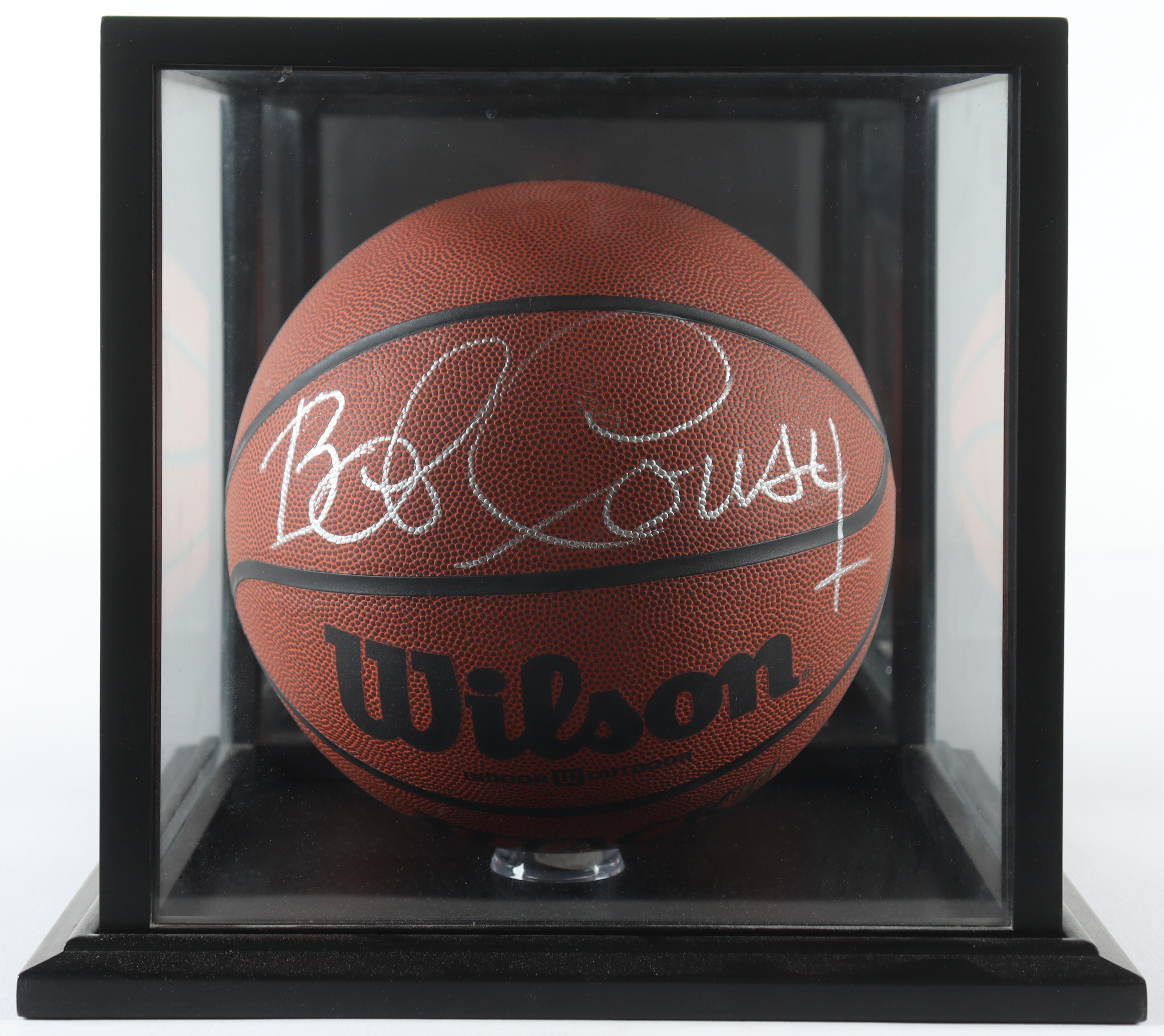 Bob Cousy Signed NBA Basketball with Display Case (Beckett) at PristineAuction.com Bob Cousy Signed NBA Basketball with Display Case (Beckett) at PristineAuction.com