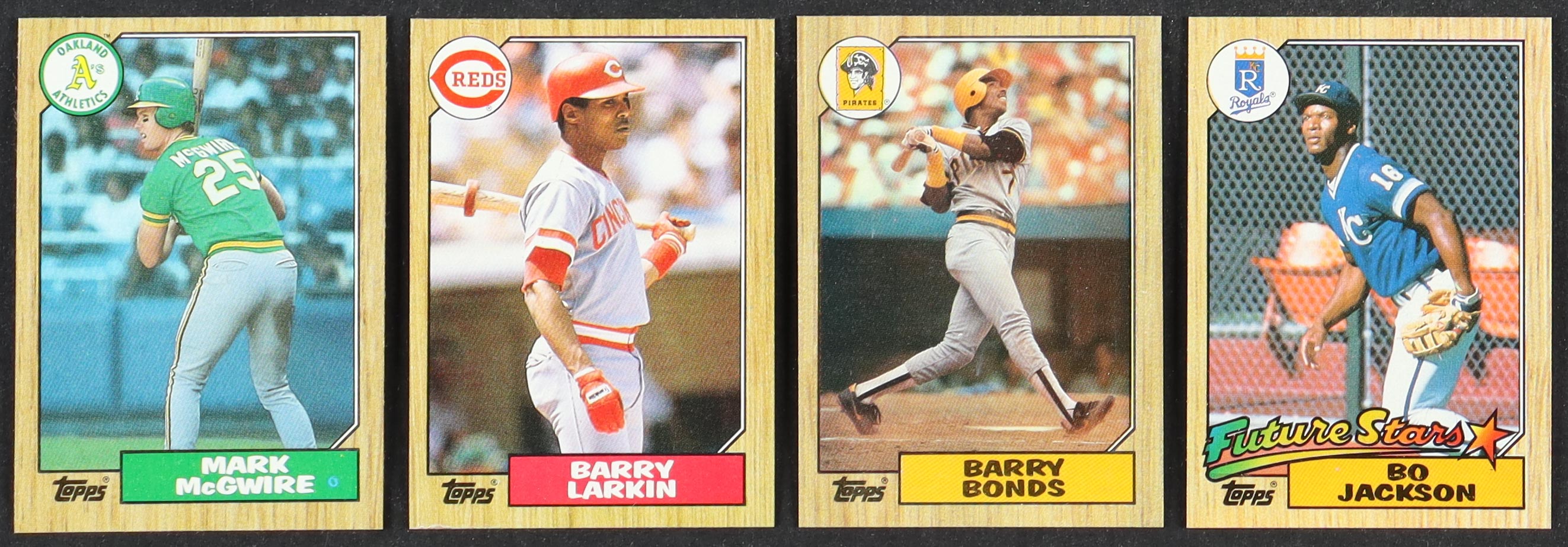 1987 Topps Baseball Complete Set of (792) Cards with Bo Jackson #170 RC, Barry Bonds #320 RC, Mark McGwire #366 RC, Barry Larkin #648 RC at PristineAuction.com 1987 Topps Baseball Complete Set of (792) Cards with Bo Jackson #170 RC, Barry Bonds #320 RC, Mark McGwire #366 RC, Barry Larkin #648 RC at PristineAuction.com