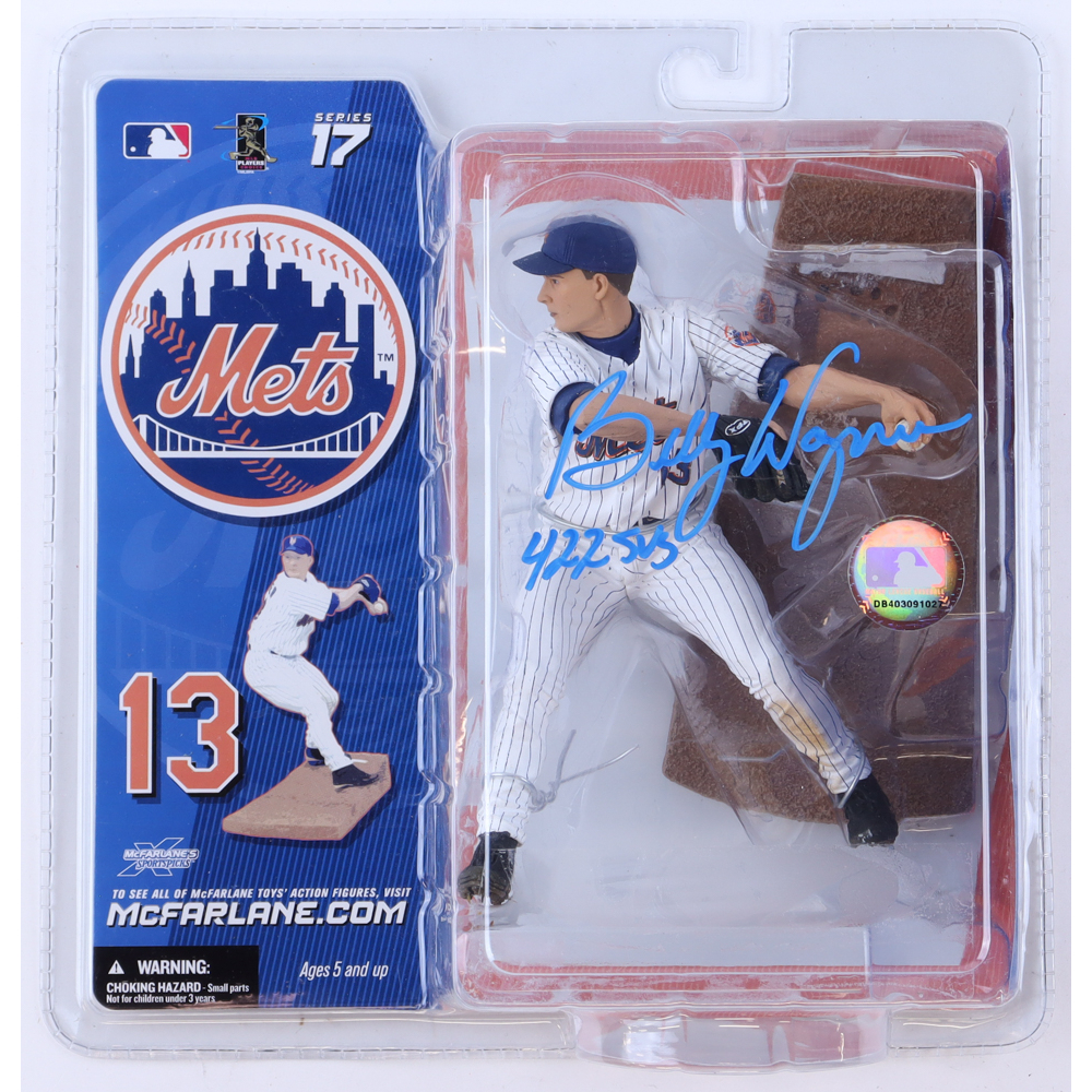 BILLY WAGNER THE KID + 7 X AS + 422 SAVES INSC SIGNED AUTO STAT BASEBALL JSA COA