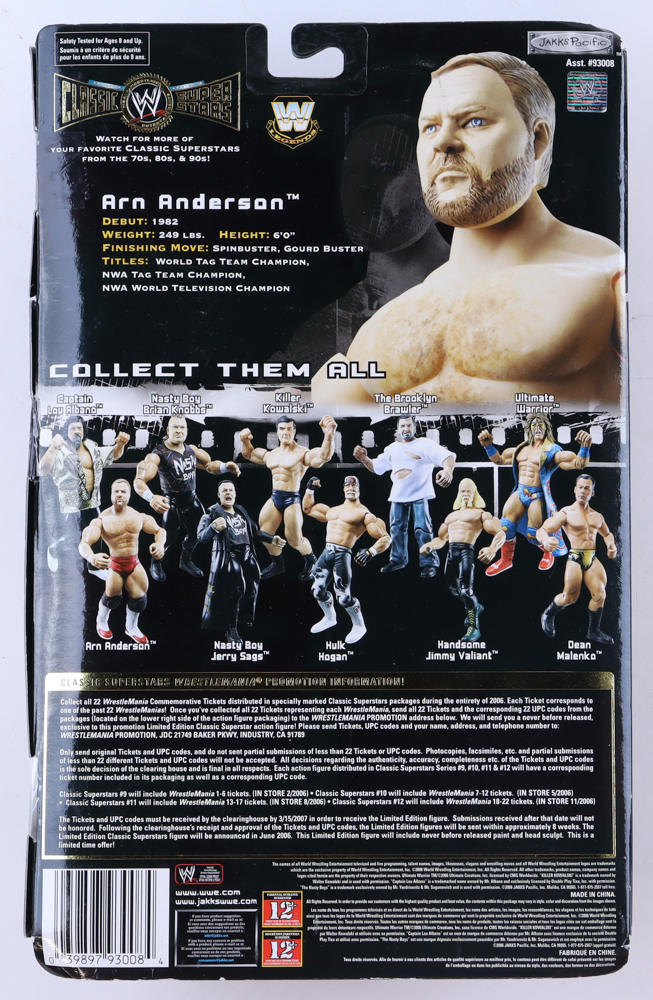 Arn Anderson Signed WWE Classic Superstars Collector Series #12 Action Figure Inscribed "The Enforcer" & "HOF 2012" (Beckett) at PristineAuction.com Arn Anderson Signed WWE Classic Superstars Collector Series #12 Action Figure Inscribed "The Enforcer" & "HOF 2012" (Beckett) at PristineAuction.com