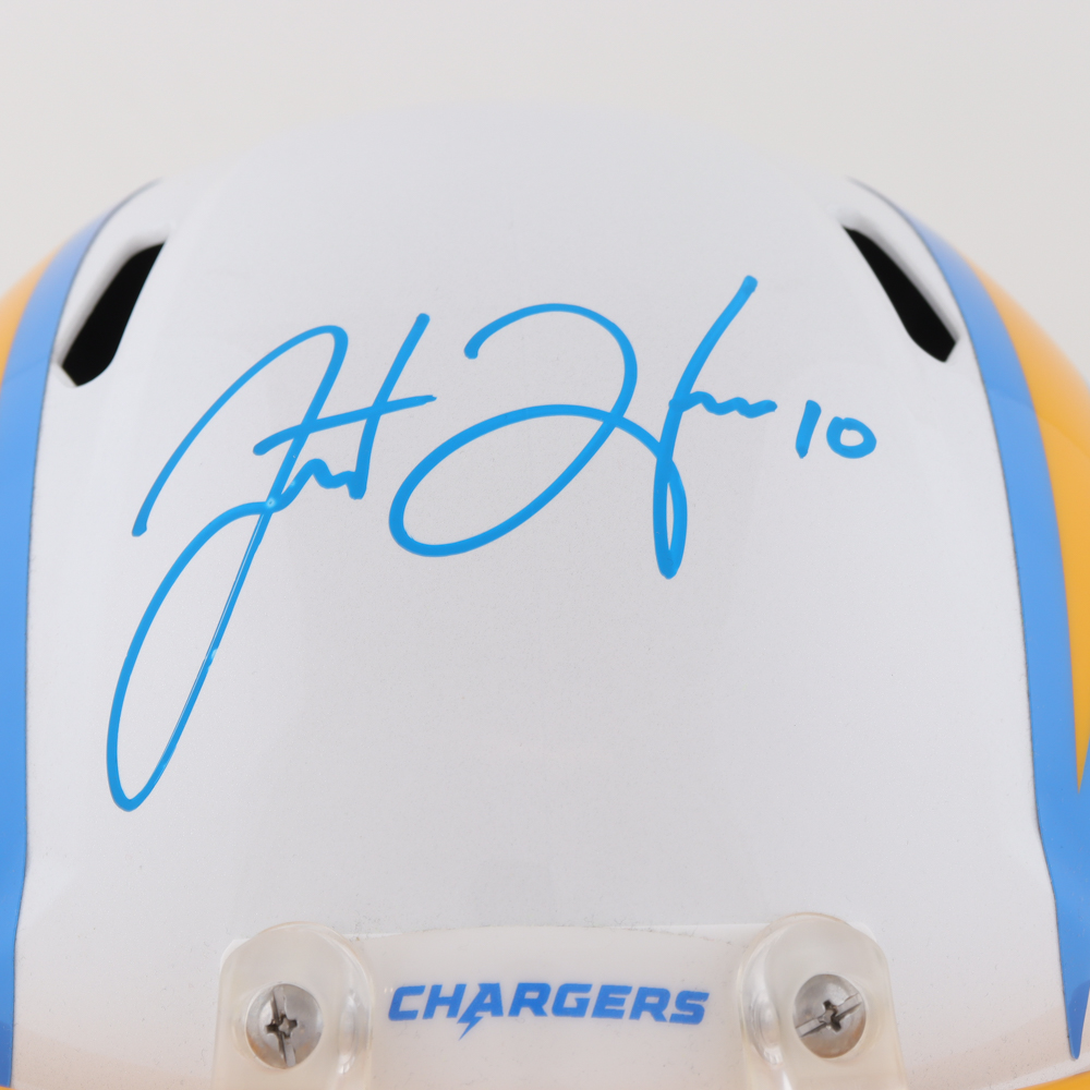 Justin Herbert Signed Chargers Full-Size Speed Helmet (Beckett) at PristineAuction.com Justin Herbert Signed Chargers Full-Size Speed Helmet (Beckett) at PristineAuction.com