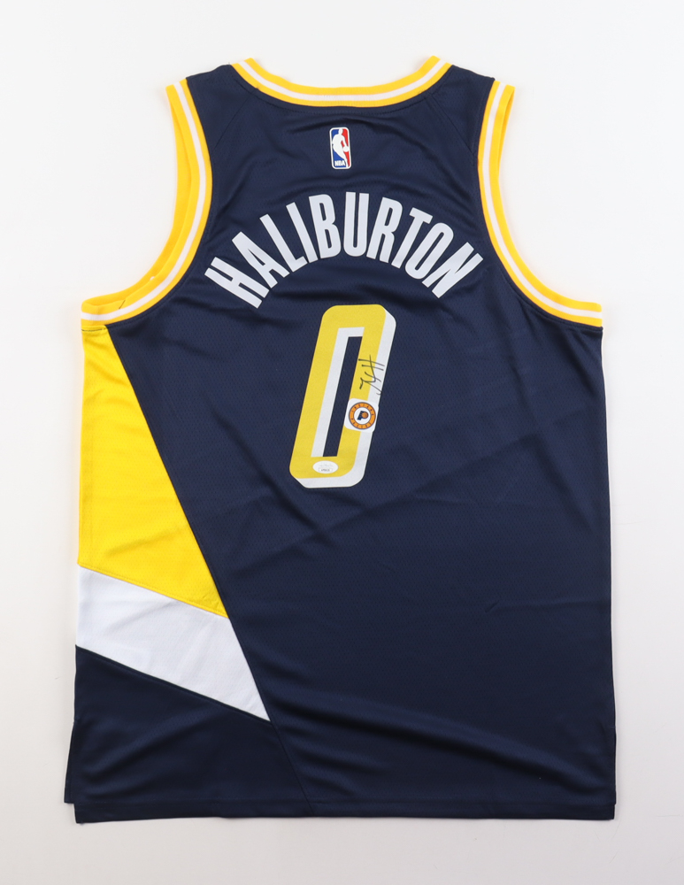 Tyrese Haliburton Signed Pacers Jersey (JSA) at PristineAuction.com Tyrese Haliburton Signed Pacers Jersey (JSA) at PristineAuction.com