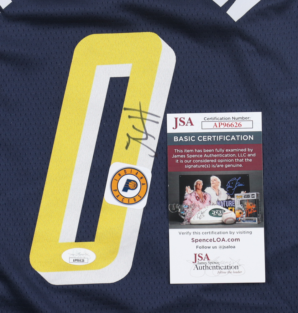 Tyrese Haliburton Signed Pacers Jersey (JSA) at PristineAuction.com Tyrese Haliburton Signed Pacers Jersey (JSA) at PristineAuction.com