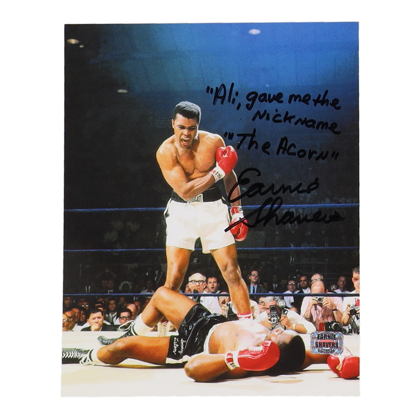 Earnie Shavers Signed 8x10 Photo Inscribed "Ali, Gave Me The Nickname 'The Acorn'" (Shavers) at PristineAuction.com Earnie Shavers Signed 8x10 Photo Inscribed "Ali, Gave Me The Nickname 'The Acorn'" (Shavers) at PristineAuction.com