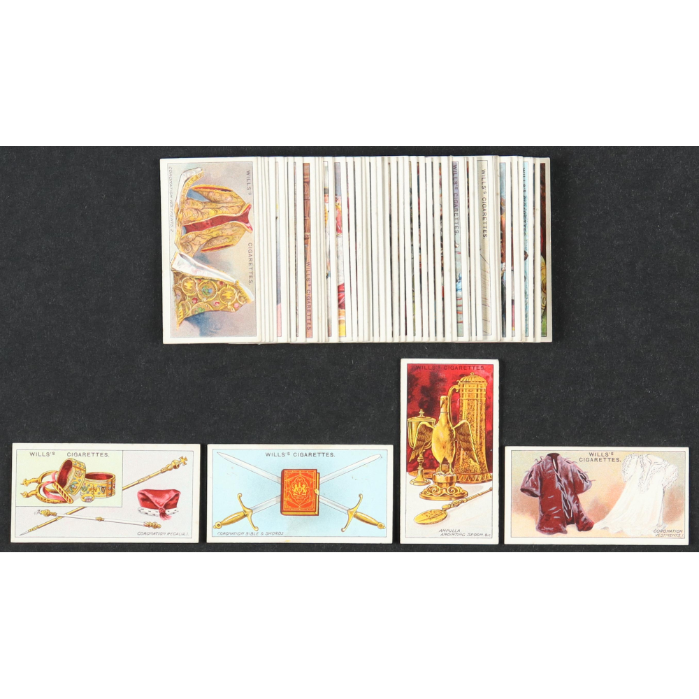1910 Will's The Coronation Series Complete Set of (50) Cigarette Cards
