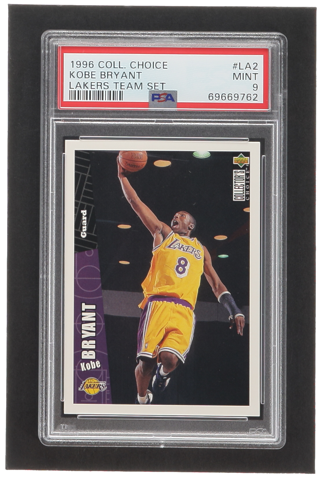 Kobe Bryant 1996-97 Collector's Choice Los Angeles Lakers #LA2 RC (PSA 9) at PristineAuction.com Kobe Bryant 1996-97 Collector's Choice Los Angeles Lakers #LA2 RC (PSA 9) at PristineAuction.com