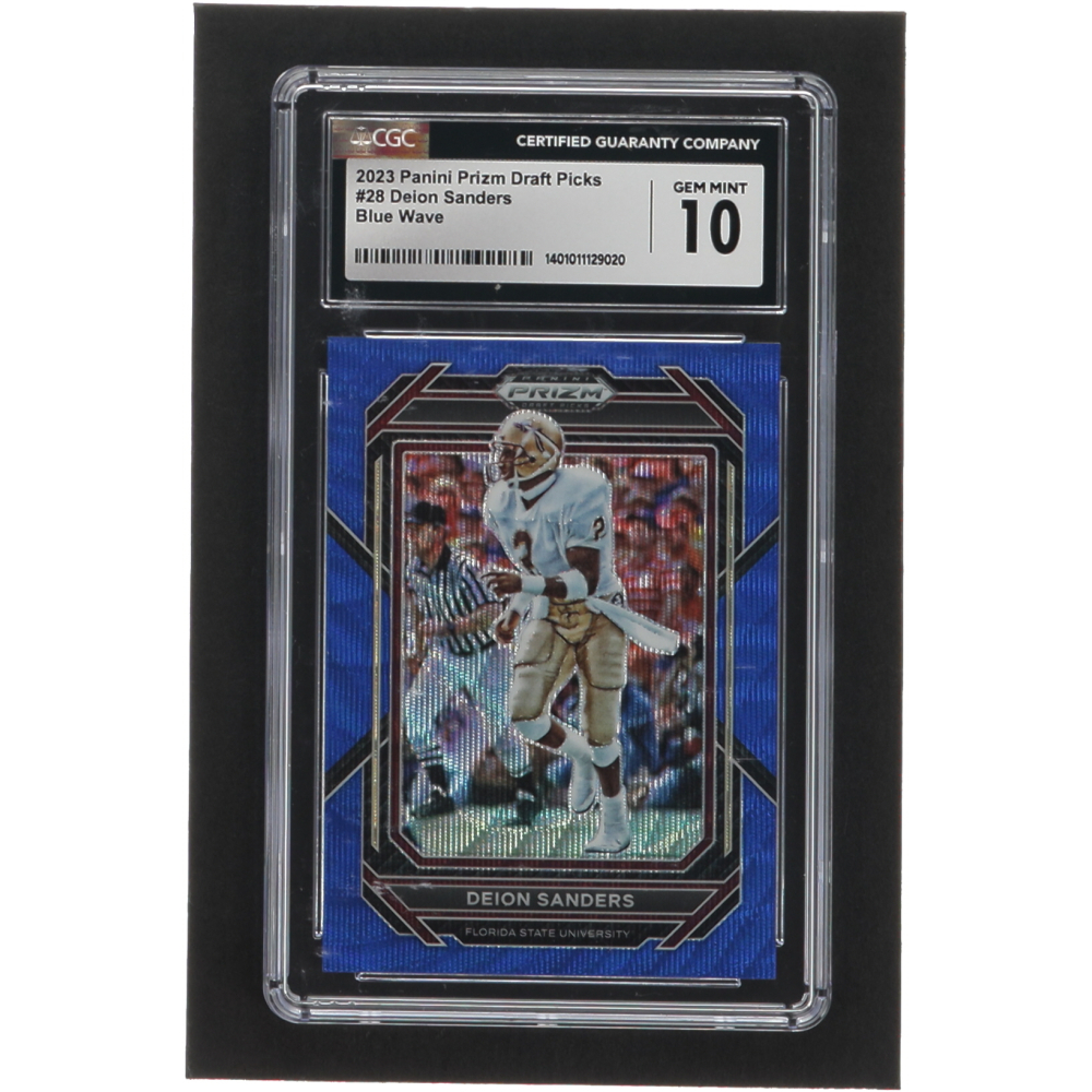 Deion Sanders 2023 Panini Prizm Draft Picks Prizms Blue Wave 28 204/