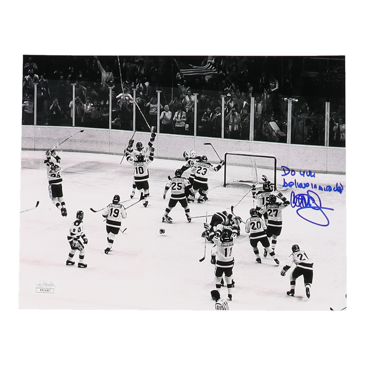 Al Michaels Signed 8x10 Photo Inscribed "Do You Believe In Miracles?" (JSA) at PristineAuction.com Al Michaels Signed 8x10 Photo Inscribed "Do You Believe In Miracles?" (JSA) at PristineAuction.com