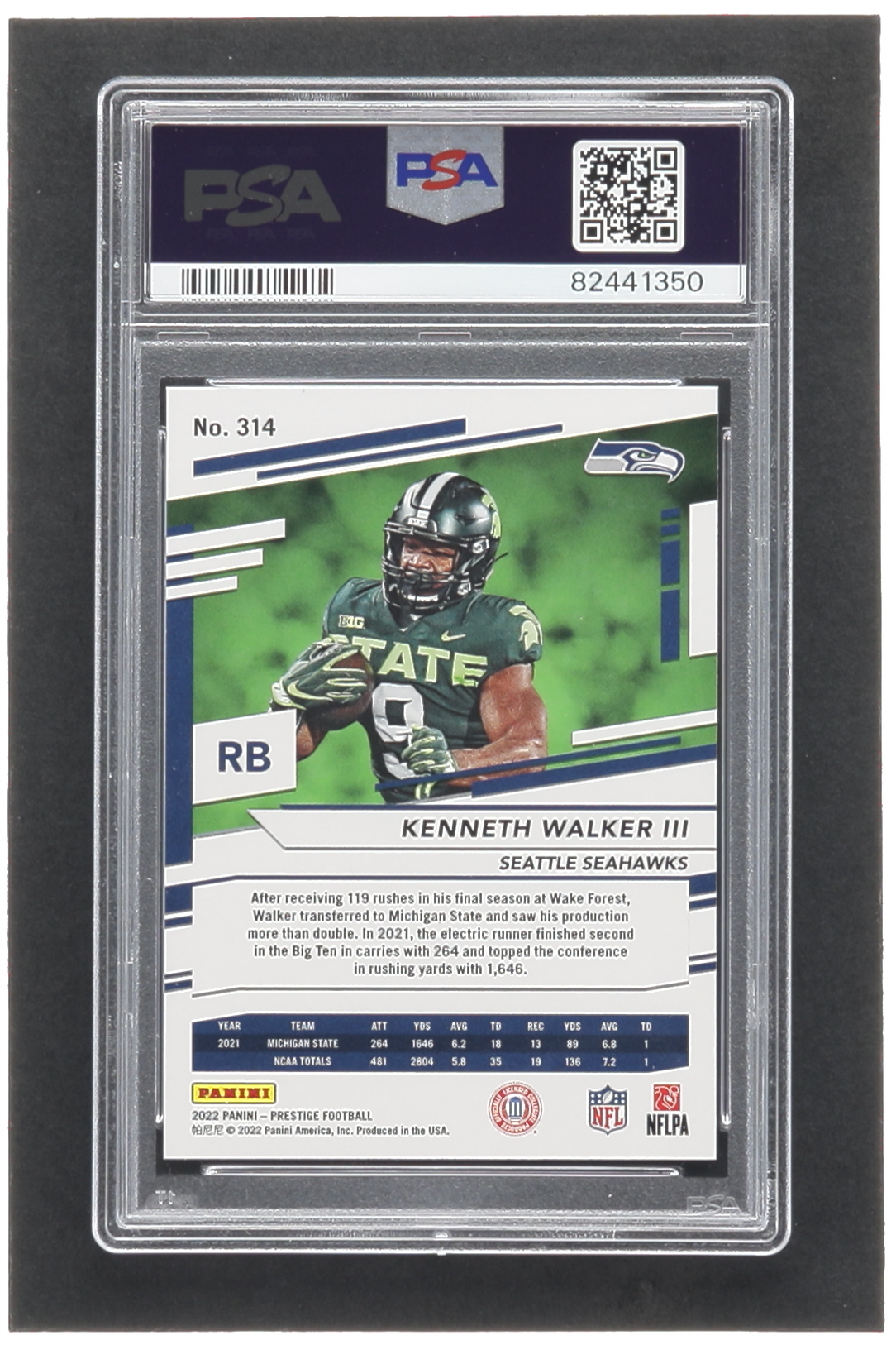 Kenneth Walker III 2022 Prestige #314 RC (PSA 9) at PristineAuction.com Kenneth Walker III 2022 Prestige #314 RC (PSA 9) at PristineAuction.com
