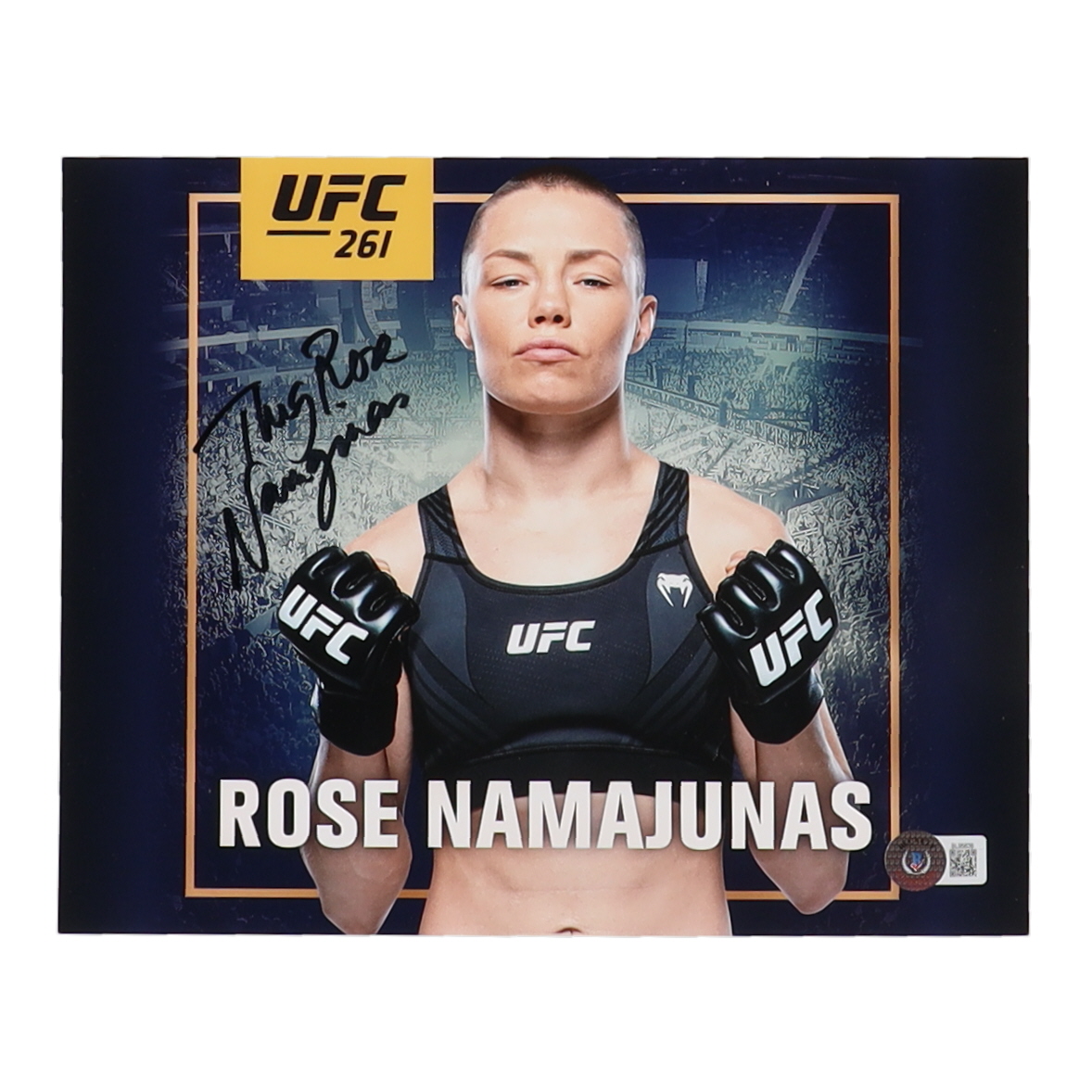 "Thug" Rose Namajunas Signed UFC 8x10 Photo (Beckett) at PristineAuction.com "Thug" Rose Namajunas Signed UFC 8x10 Photo (Beckett) at PristineAuction.com