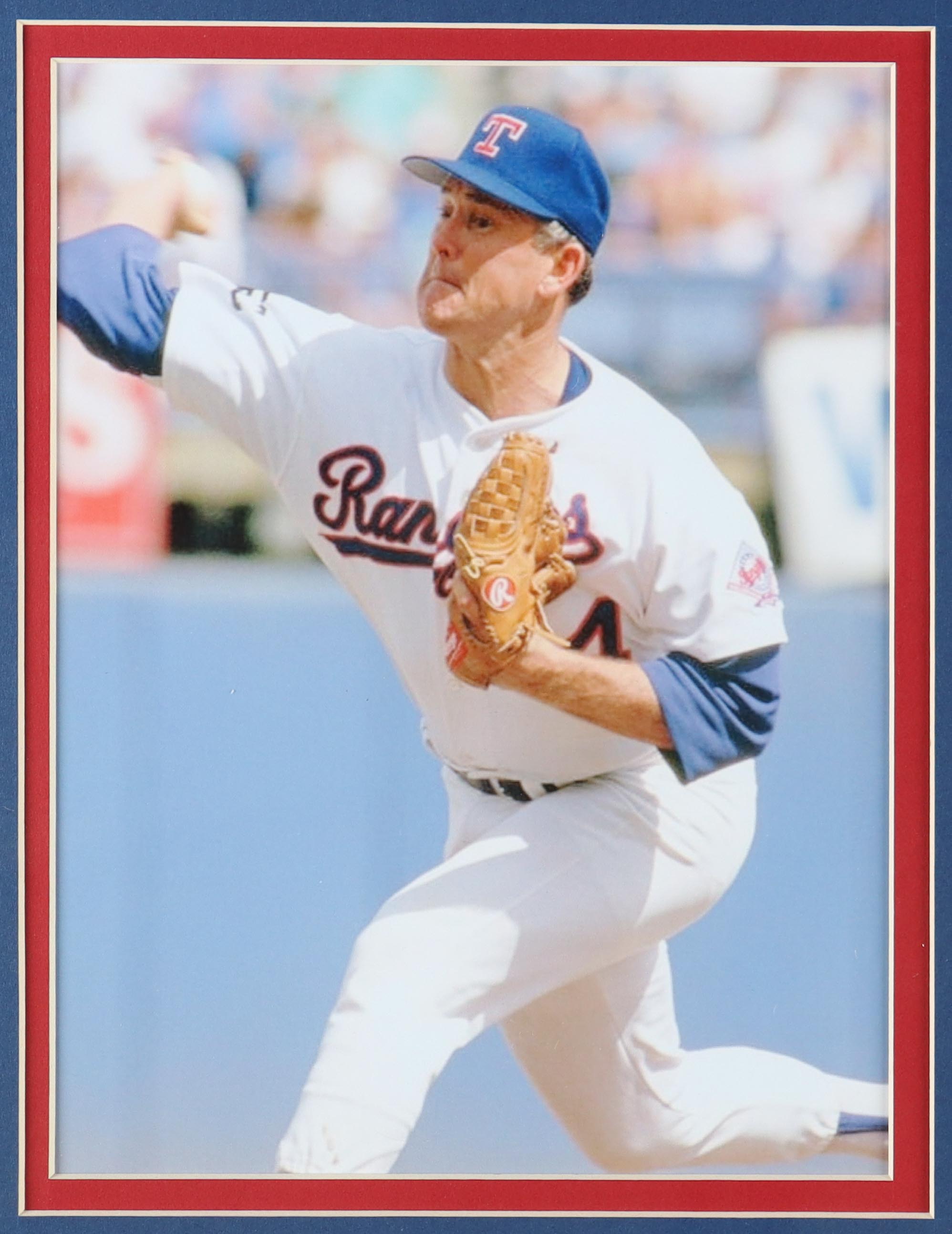 Nolan Ryan Signed Custom Framed Jersey Display Inscribed "324 Wins, 5714 K's & 7 No-Hitters" With Vintage Rangers Metal Pin (PSA) at PristineAuction.com Nolan Ryan Signed Custom Framed Jersey Display Inscribed "324 Wins, 5714 K's & 7 No-Hitters" With Vintage Rangers Metal Pin (PSA) at PristineAuction.com