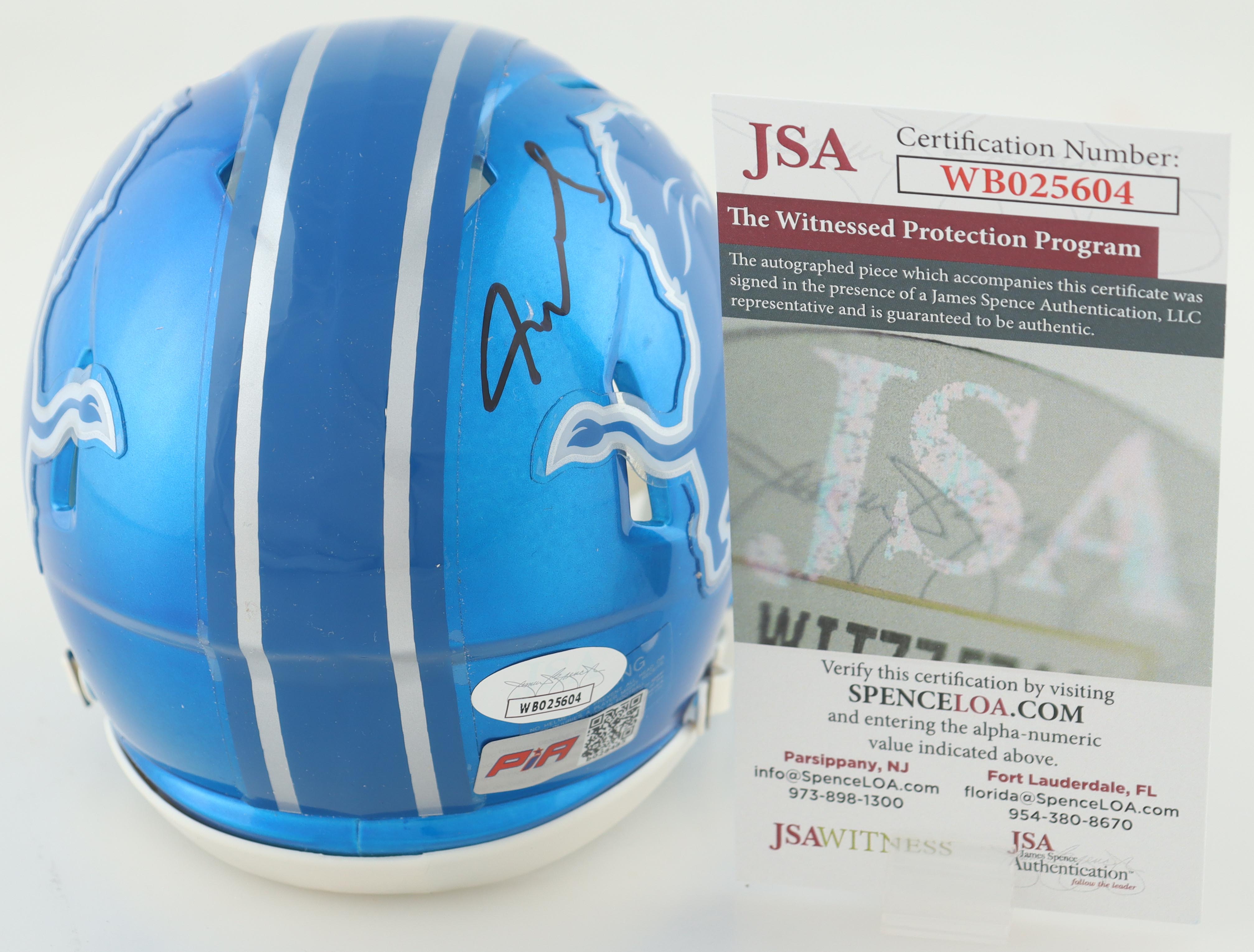 Jameson Williams Signed Lions Flash Alternate Speed Mini Helmet (JSA & PIA) at PristineAuction.com Jameson Williams Signed Lions Flash Alternate Speed Mini Helmet (JSA & PIA) at PristineAuction.com