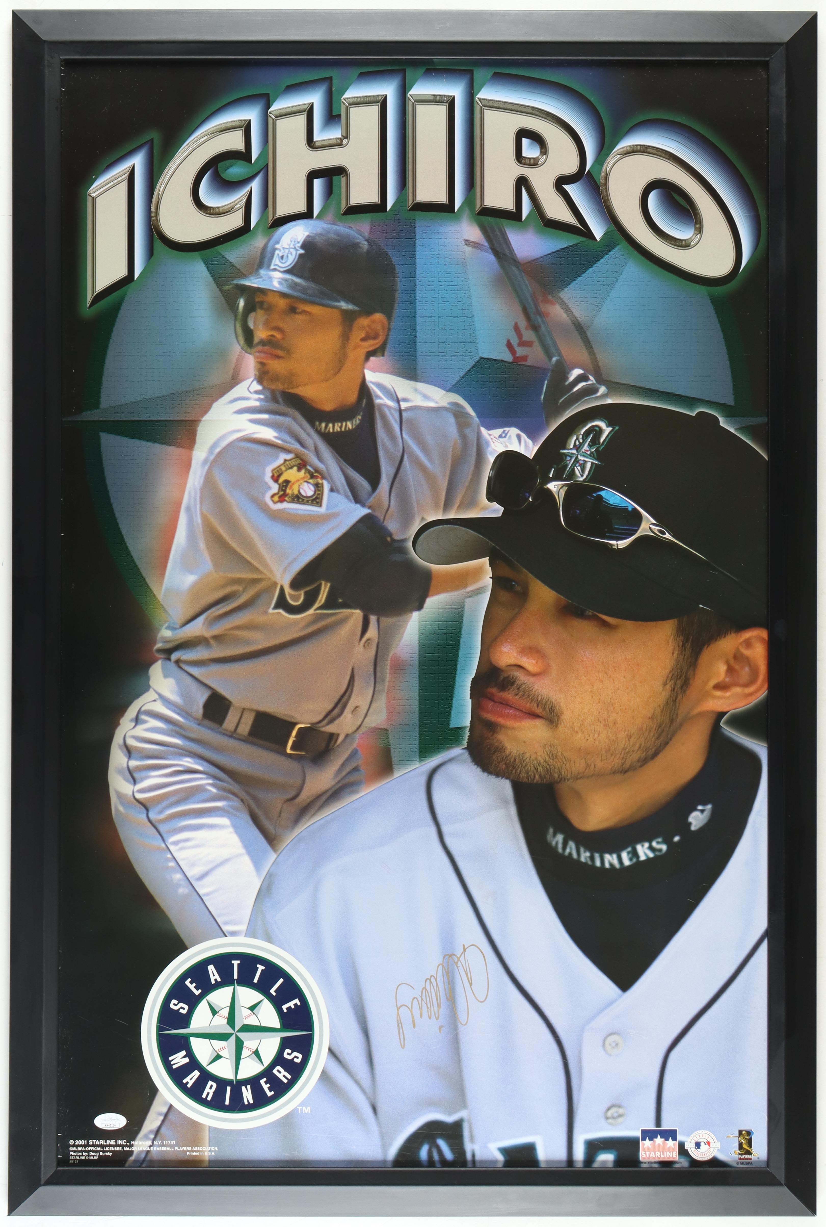 Ichiro Suzuki Signed Mariners Custom Framed Poster (JSA) at PristineAuction.com Ichiro Suzuki Signed Mariners Custom Framed Poster (JSA) at PristineAuction.com