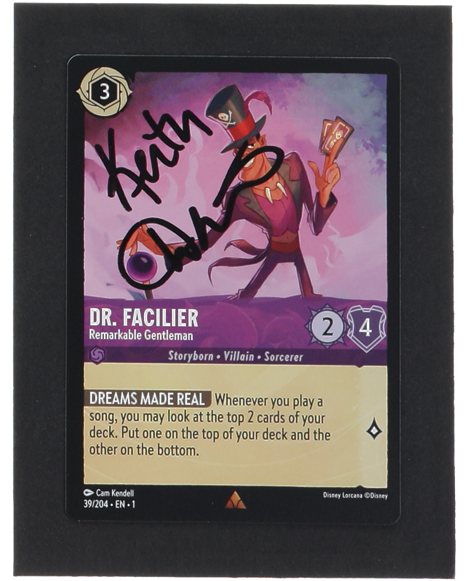 Keith David Signed 2023 Disney Lorcana The First Chapter #39 Dr. Facilier -  Remarkable Gentleman (JSA) | Pristine Auction