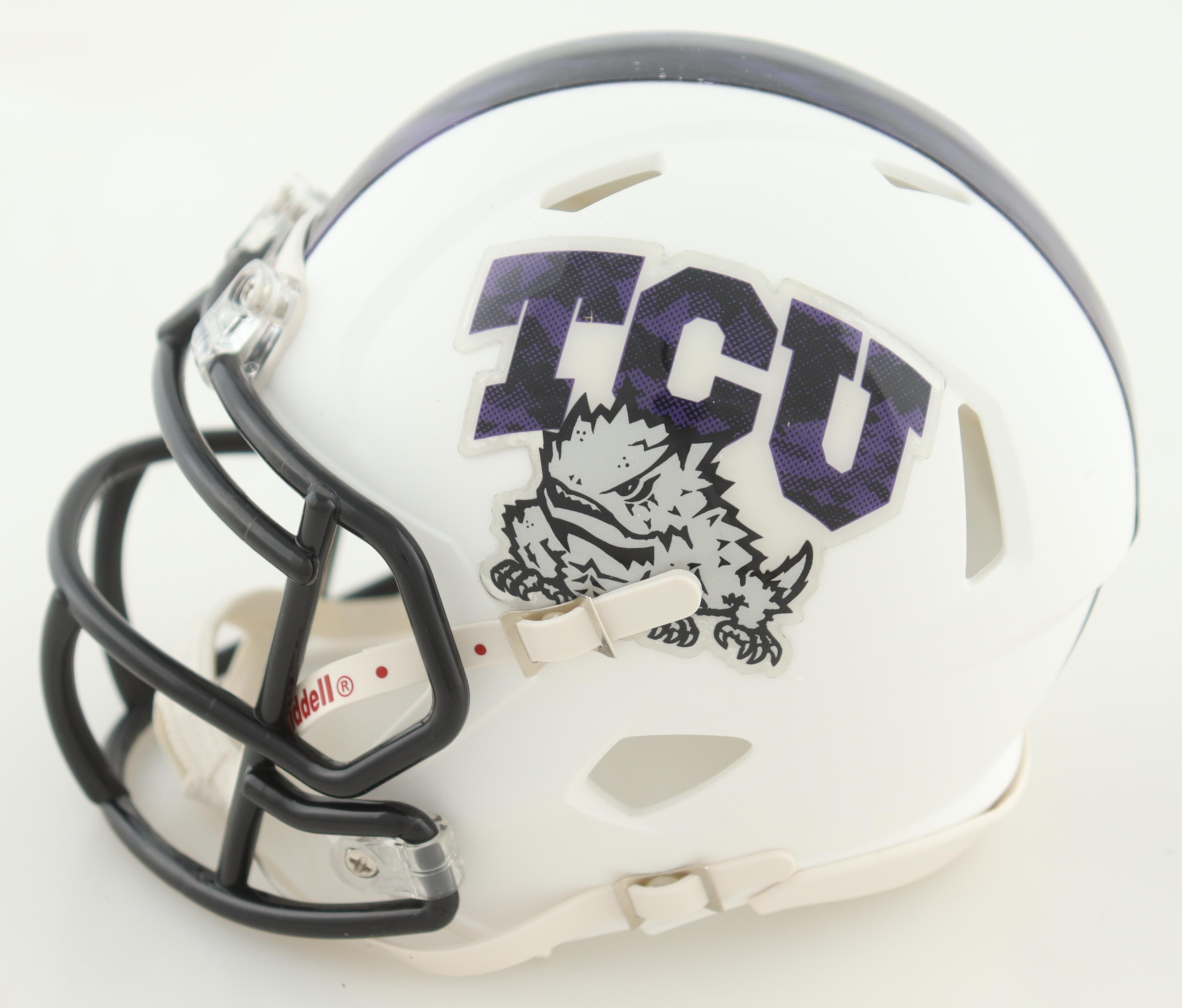 Bob Lilly Signed TCU Horned Frogs Speed Mini Helmet Inscribed "CHOF '81" (JSA) at PristineAuction.com Bob Lilly Signed TCU Horned Frogs Speed Mini Helmet Inscribed "CHOF '81" (JSA) at PristineAuction.com