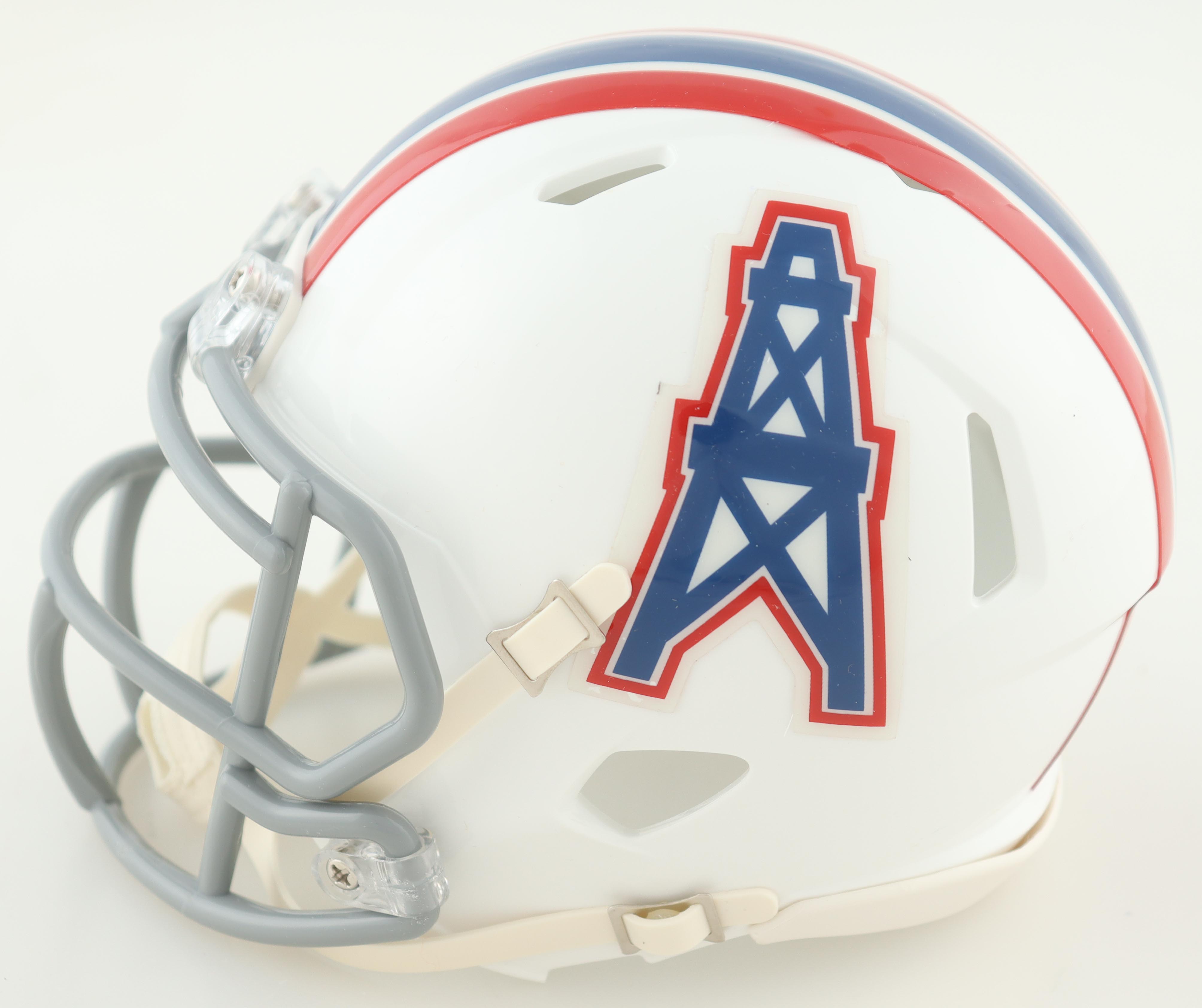 Warren Moon Signed Oilers Speed Mini Helmet (JSA) at PristineAuction.com Warren Moon Signed Oilers Speed Mini Helmet (JSA) at PristineAuction.com