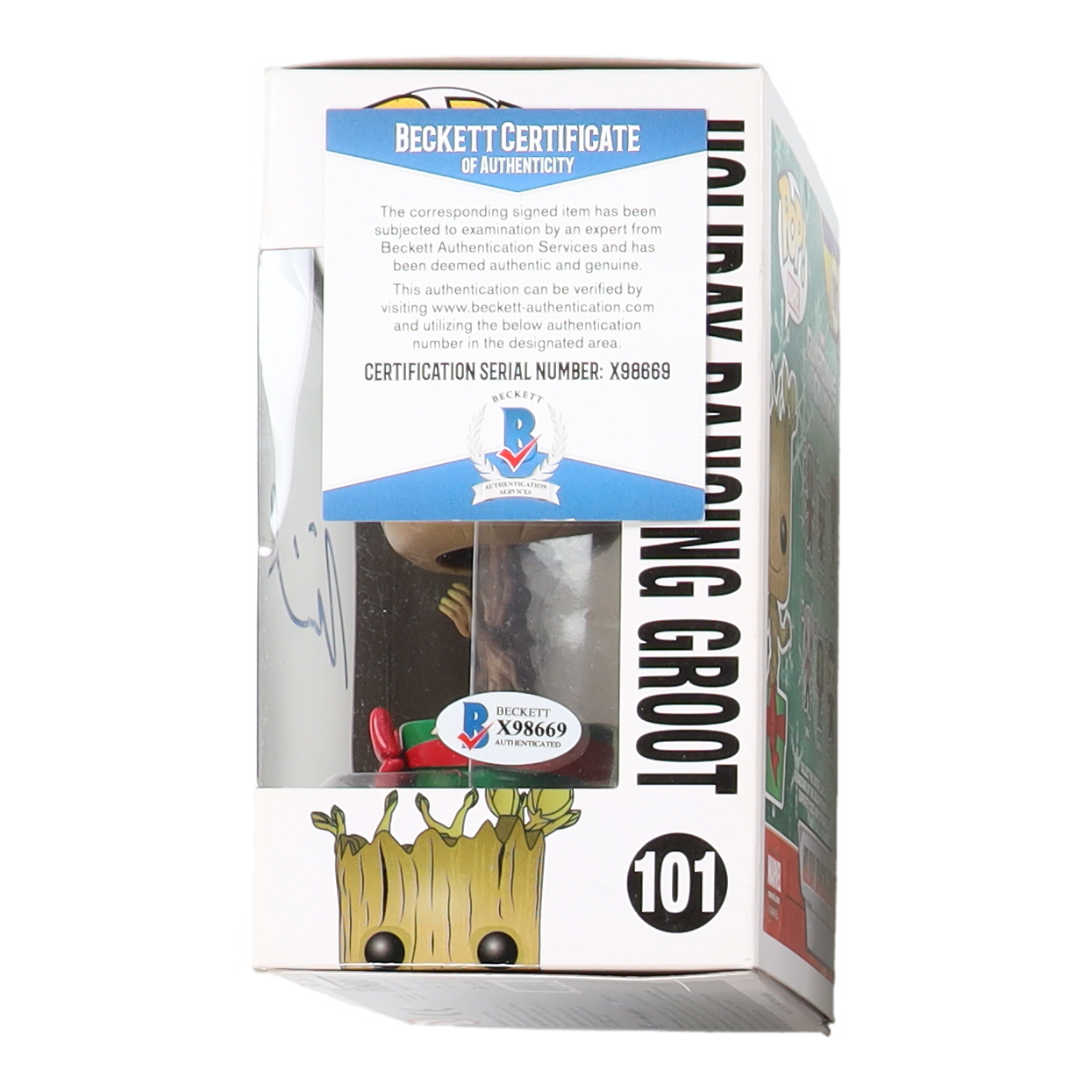 Vin Diesel Signed "Guardians Of The Galaxy" #101 Holiday Dancing Groot Funko Pop! Vinyl Figure (Beckett) at PristineAuction.com Vin Diesel Signed "Guardians Of The Galaxy" #101 Holiday Dancing Groot Funko Pop! Vinyl Figure (Beckett) at PristineAuction.com