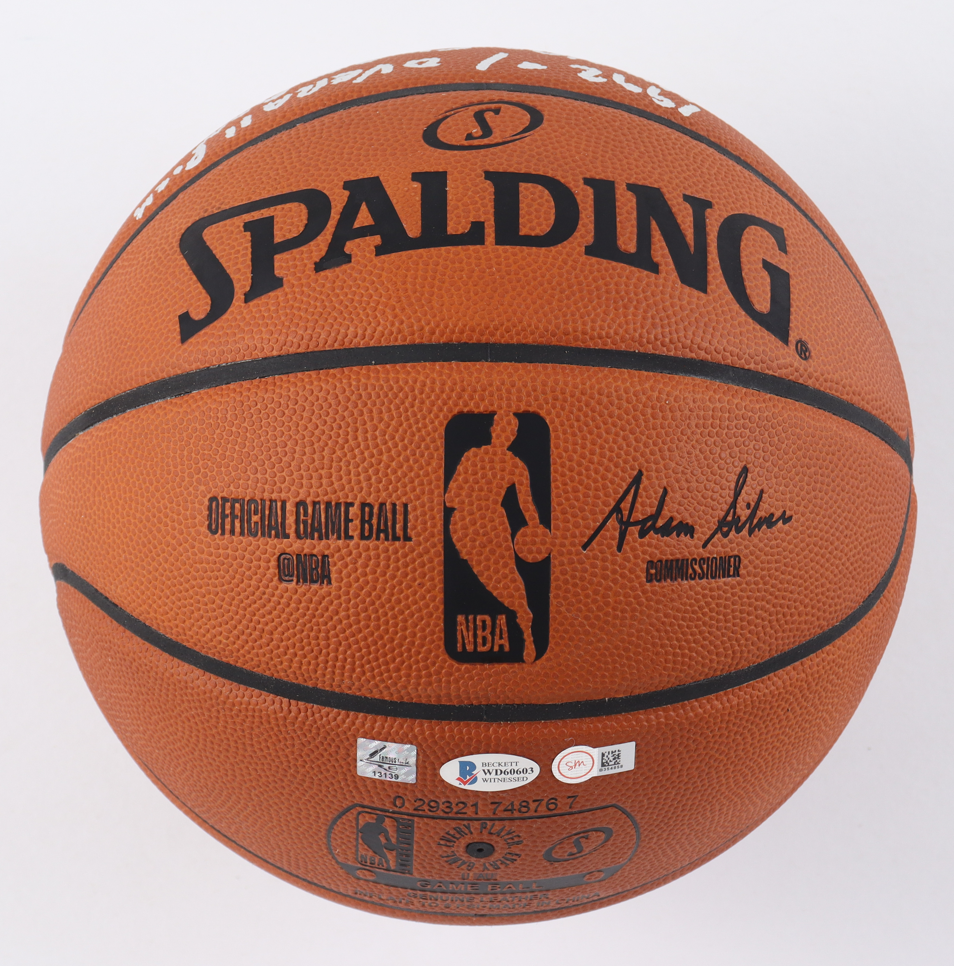 Shaquille O'Neal Signed Official NBA Game Ball with (5) Career Inscriptions (Beckett & SportsMemorabilia) at PristineAuction.com Shaquille O'Neal Signed Official NBA Game Ball with (5) Career Inscriptions (Beckett & SportsMemorabilia) at PristineAuction.com