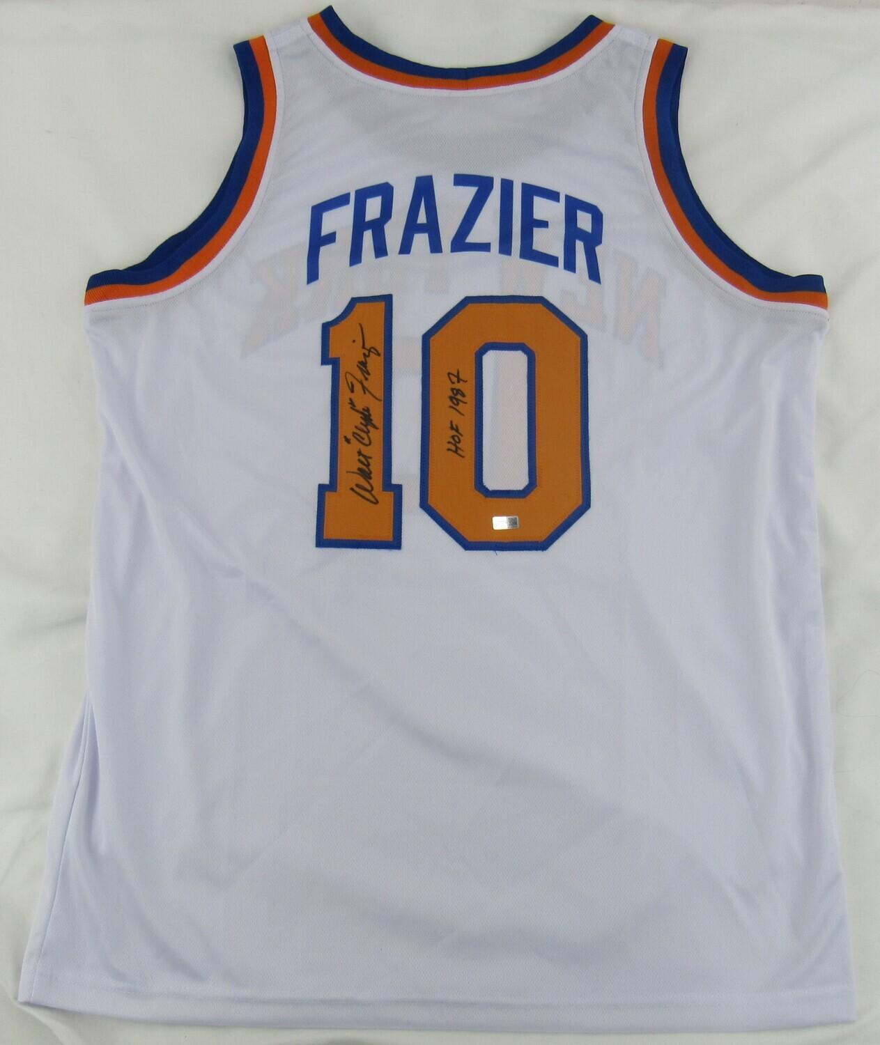 Walt Frazier Signed Jersey Inscribed "HOF 1987" (CX by Steiner) at PristineAuction.com Walt Frazier Signed Jersey Inscribed "HOF 1987" (CX by Steiner) at PristineAuction.com