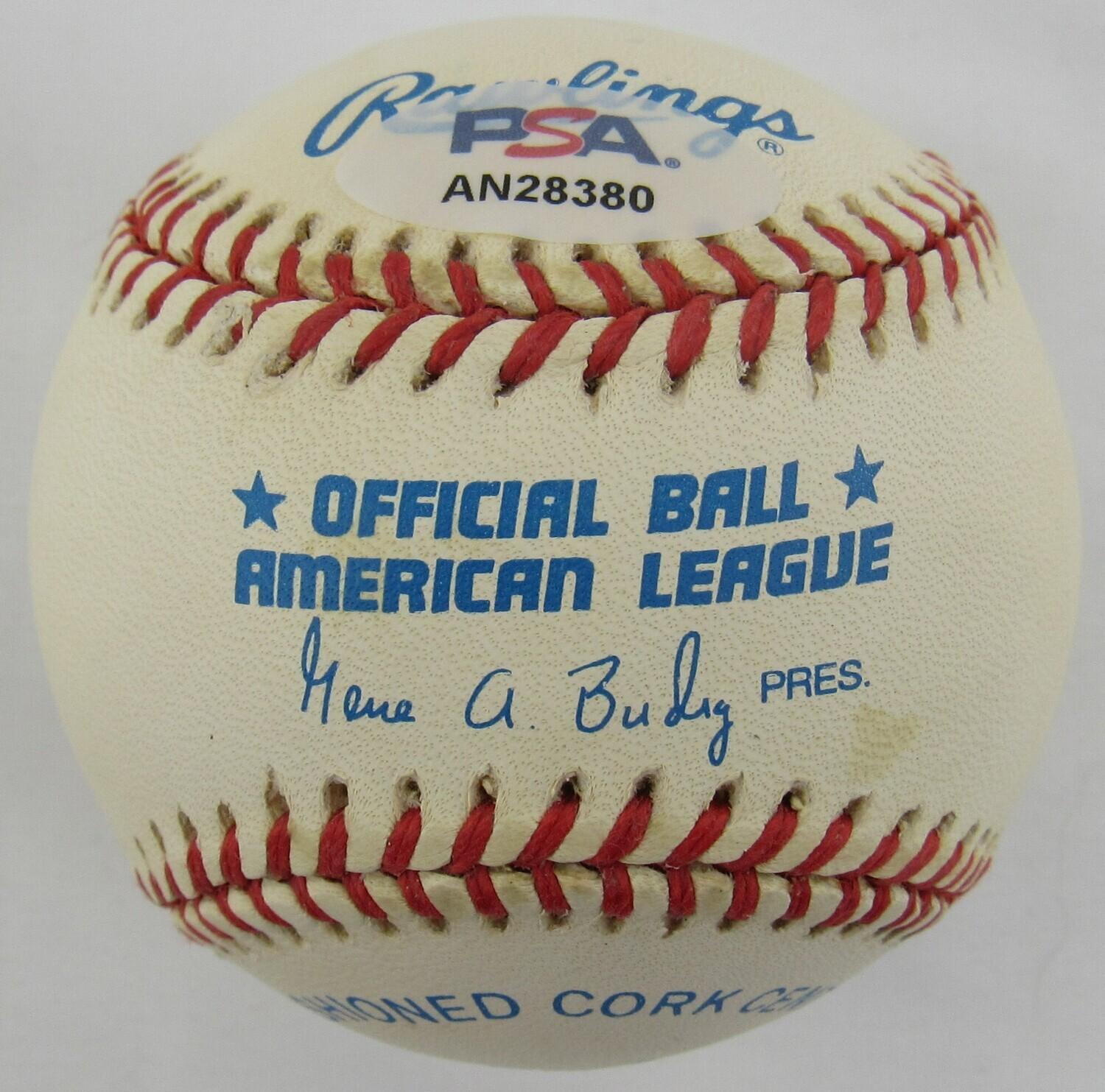 Jim "Catfish" Hunter Signed OAL Baseball (PSA) at PristineAuction.com Jim "Catfish" Hunter Signed OAL Baseball (PSA) at PristineAuction.com