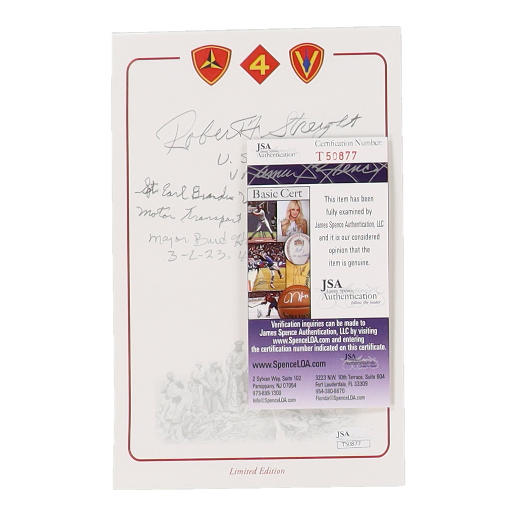 Bud Hampton, Earl Brandes & Robert Streight Signed LE World War II 5.5x8.5 Photo with Service Record Inscriptions (JSA) at PristineAuction.com Bud Hampton, Earl Brandes & Robert Streight Signed LE World War II 5.5x8.5 Photo with Service Record Inscriptions (JSA) at PristineAuction.com