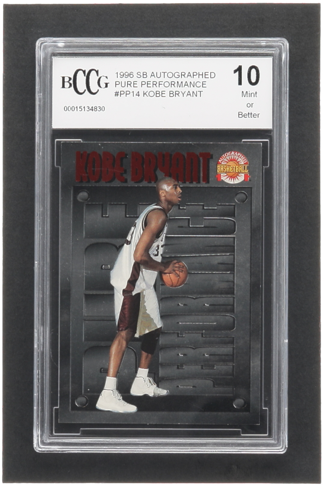 Kobe Bryant 1996 Score Board Autographed BK Pure Performance #PP14 RC (BCCG 10)
