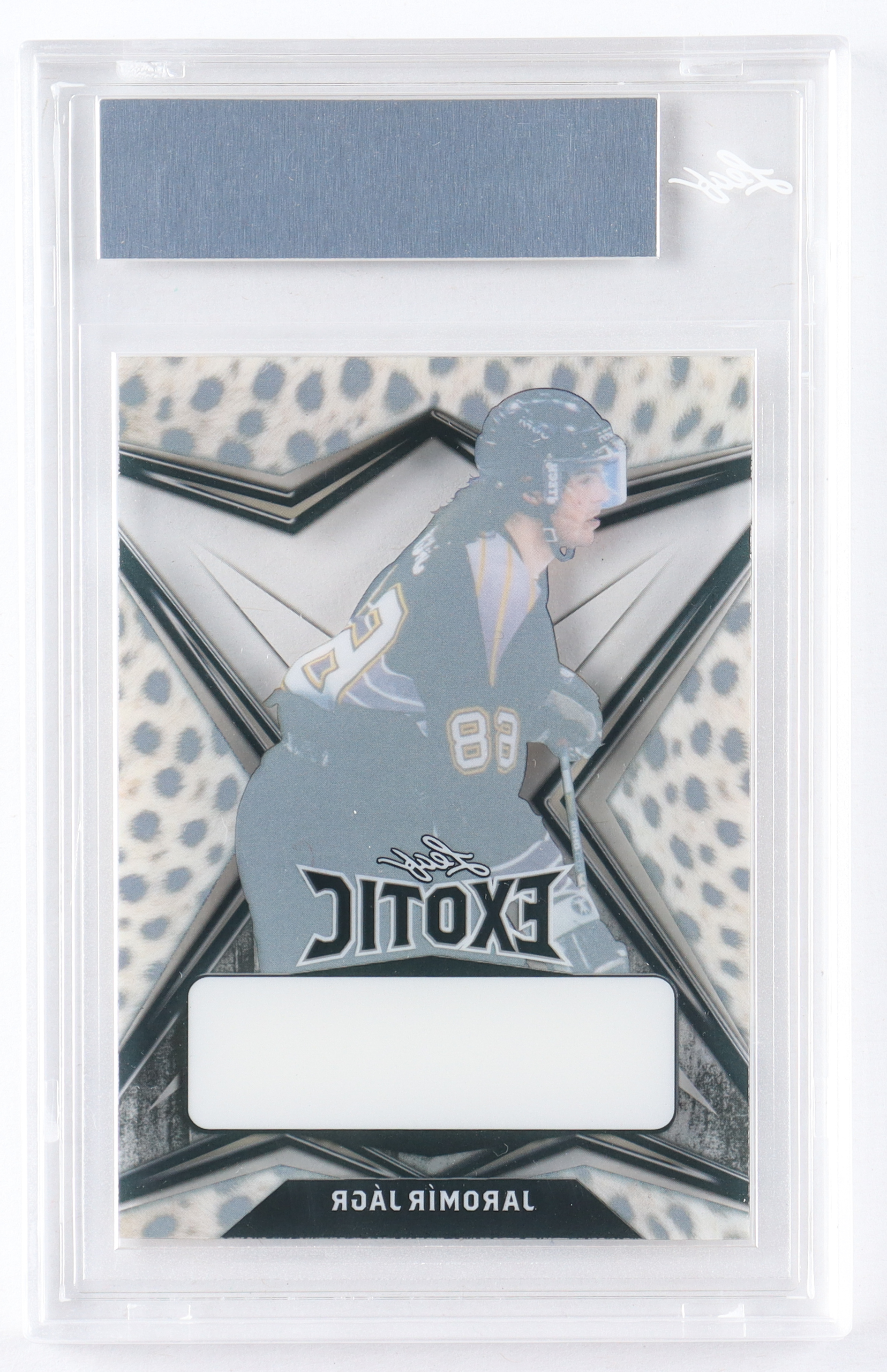 Jaromir Jagr 2022 Leaf Exotic Pre-Production Proof Clear Cheetah #1/1 (Leaf) at PristineAuction.com Jaromir Jagr 2022 Leaf Exotic Pre-Production Proof Clear Cheetah #1/1 (Leaf) at PristineAuction.com