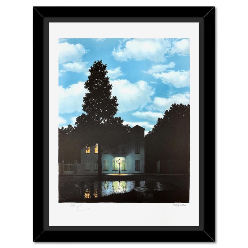 Rene Magritte "L'Empire des Lumieres (The Empire of Light)" LE 23x26 Custom Framed Lithograph at PristineAuction.com Rene Magritte "L'Empire des Lumieres (The Empire of Light)" LE 23x26 Custom Framed Lithograph at PristineAuction.com