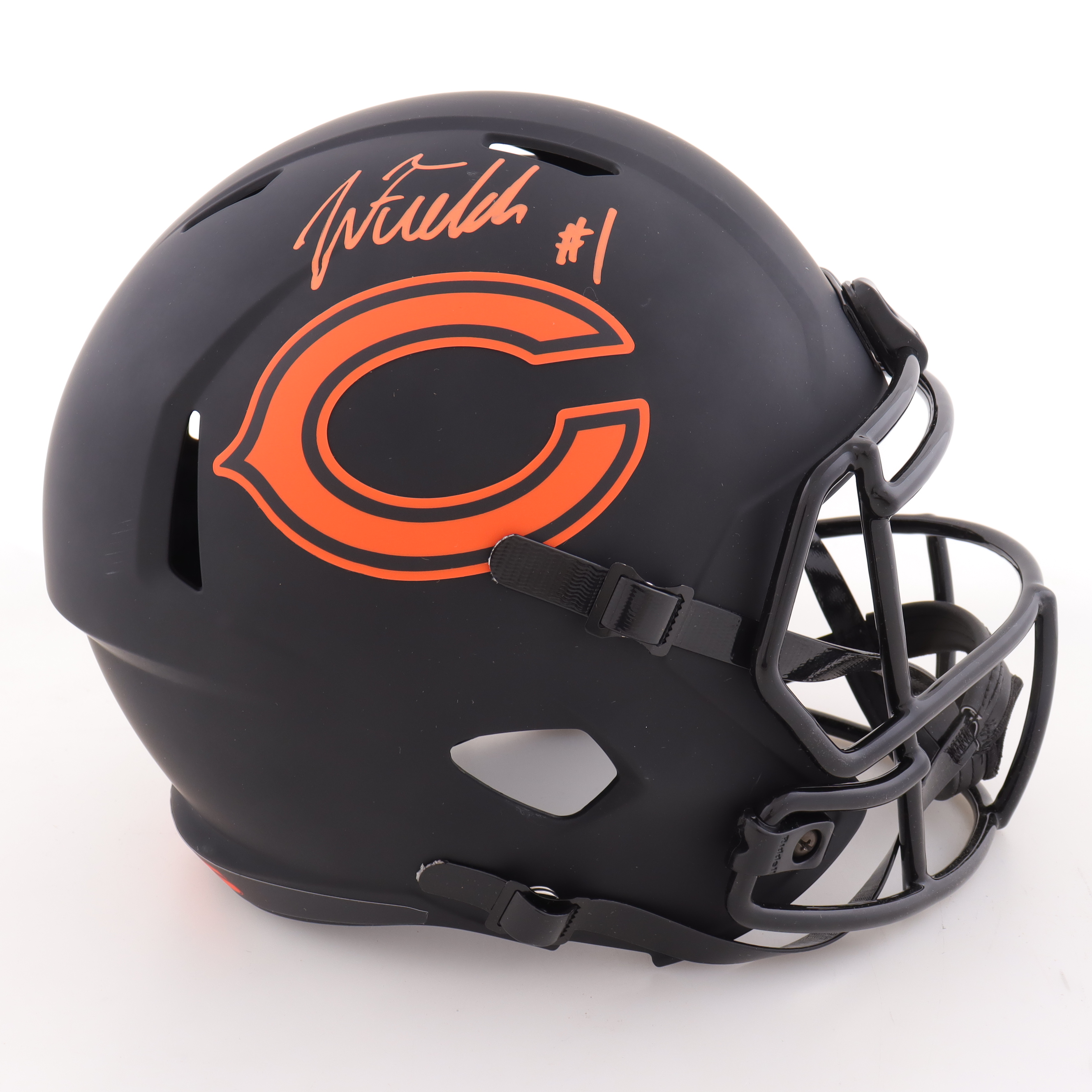 Justin Fields Signed Bears Full-Size Eclipse Alternate Speed Helmet (Beckett) at PristineAuction.com Justin Fields Signed Bears Full-Size Eclipse Alternate Speed Helmet (Beckett) at PristineAuction.com
