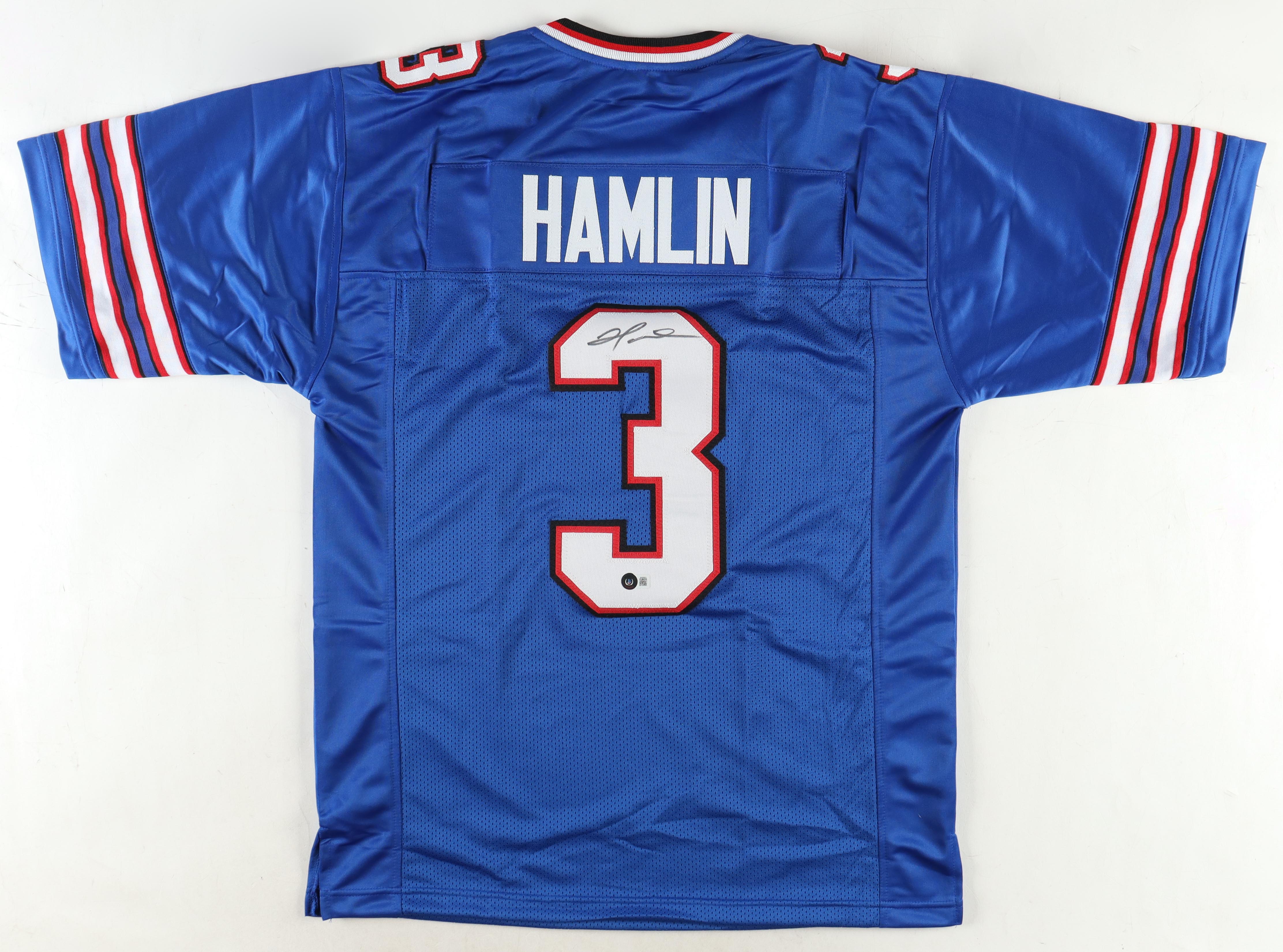 Damar Hamlin Signed Bills Jersey (Beckett) at PristineAuction.com Damar Hamlin Signed Bills Jersey (Beckett) at PristineAuction.com