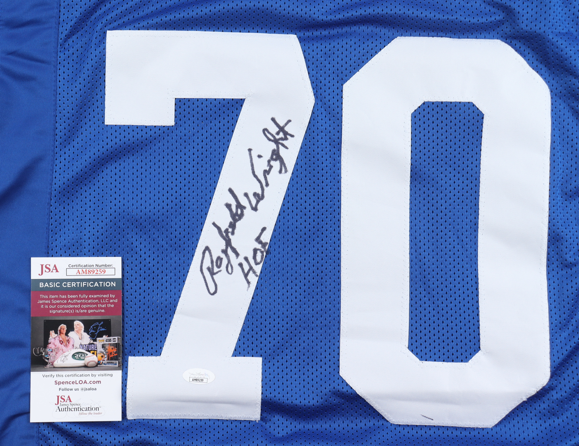 Rayfield Wright Signed Jersey Inscribed "HOF" (JSA) at PristineAuction.com Rayfield Wright Signed Jersey Inscribed "HOF" (JSA) at PristineAuction.com