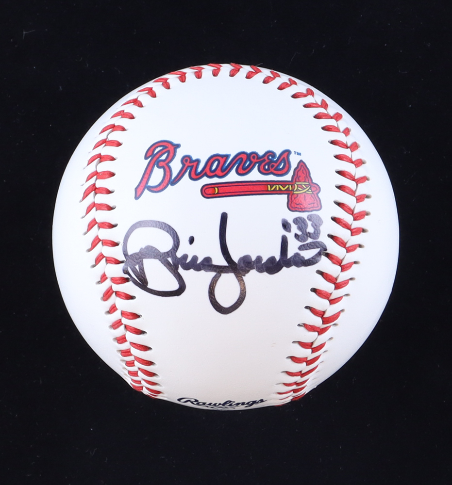 Brian Jordan Signed OML Braves Logo Baseball (Beckett) at PristineAuction.com Brian Jordan Signed OML Braves Logo Baseball (Beckett) at PristineAuction.com