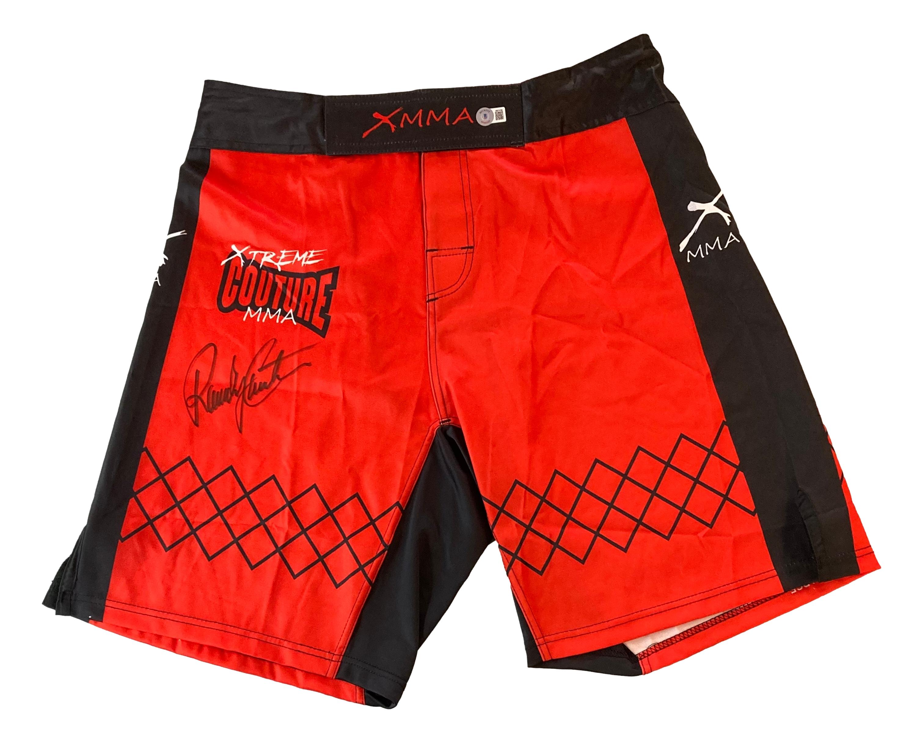 Randy Couture Signed MMA Trunks (Beckett) at PristineAuction.com Randy Couture Signed MMA Trunks (Beckett) at PristineAuction.com