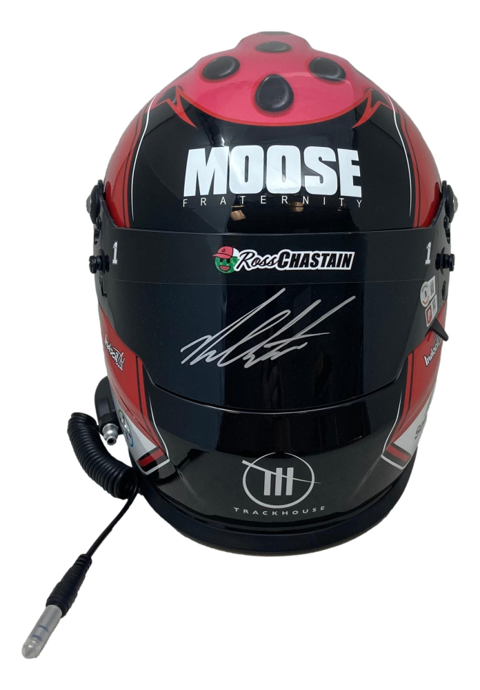 Ross Chastain Signed NASCAR Moose Fraternity Full-Size Helmet (Beckett ...