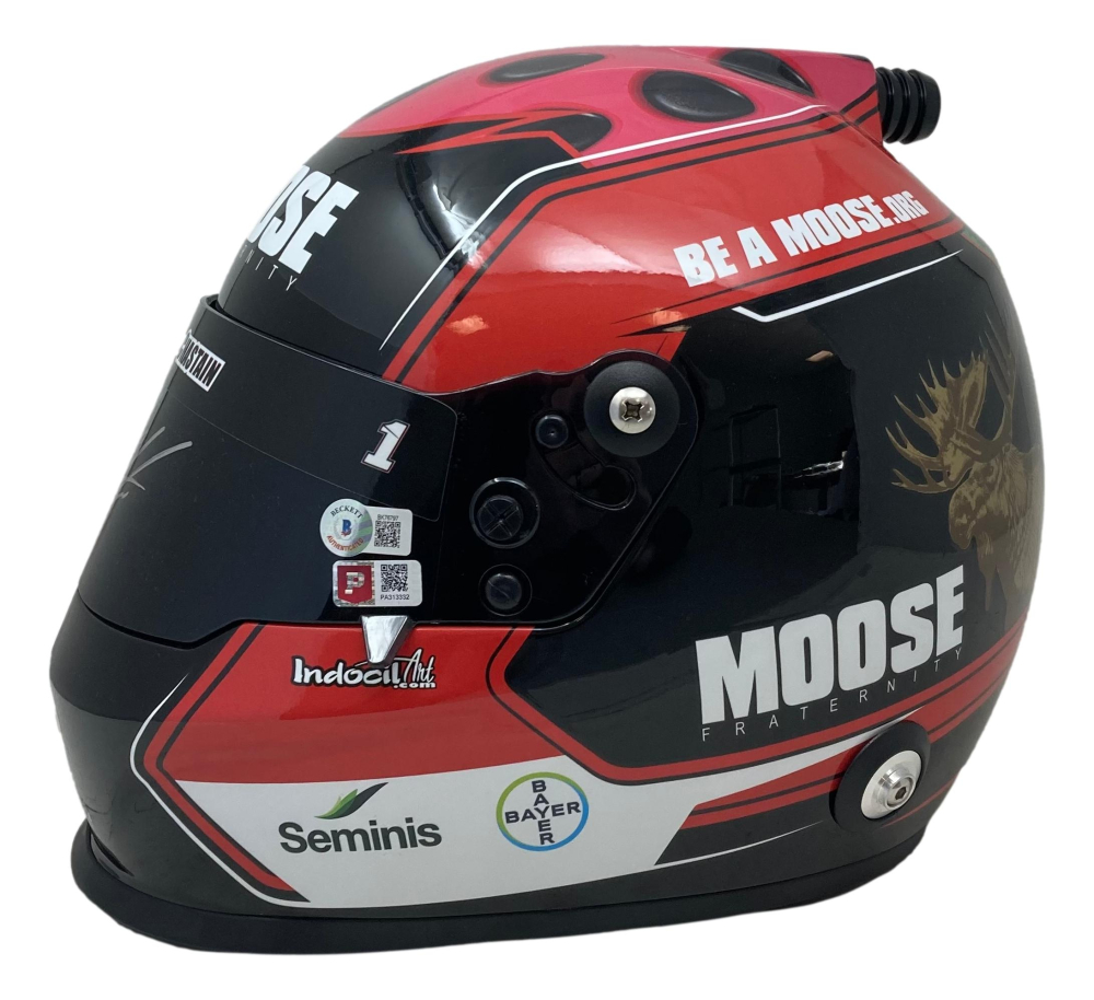 Ross Chastain Signed NASCAR Moose Fraternity Full-Size Helmet (Beckett ...