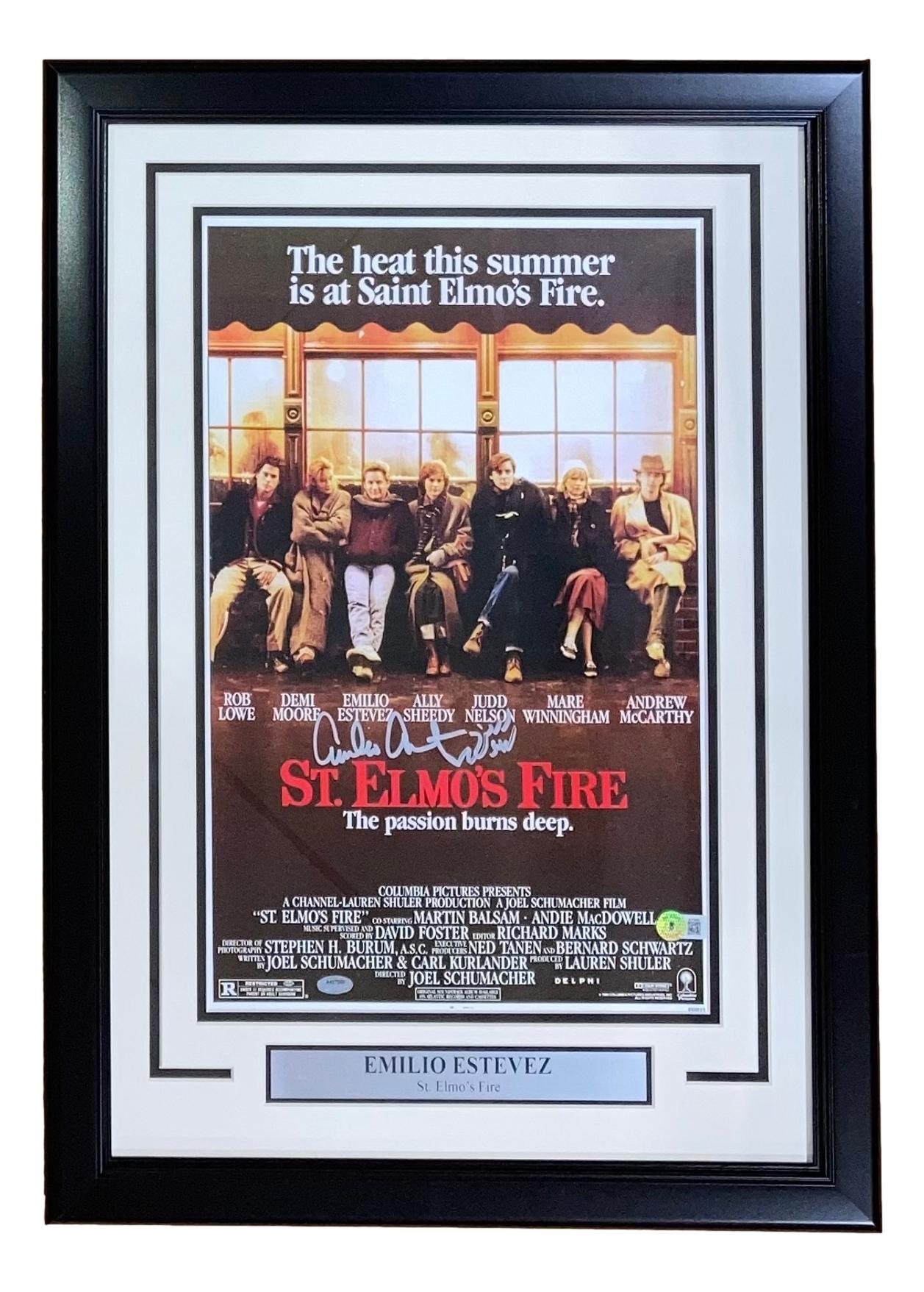Emilio Estevez Signed "St. Elmo's Fire" Custom Framed Photo (Beckett) at PristineAuction.com Emilio Estevez Signed "St. Elmo's Fire" Custom Framed Photo (Beckett) at PristineAuction.com
