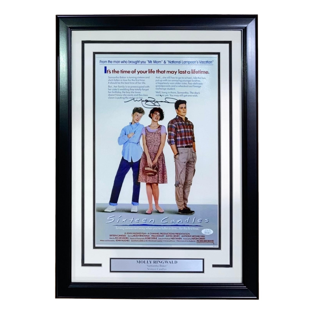 Molly Ringwald Signed "Sixteen Candles" Custom Framed Movie Poster (JSA