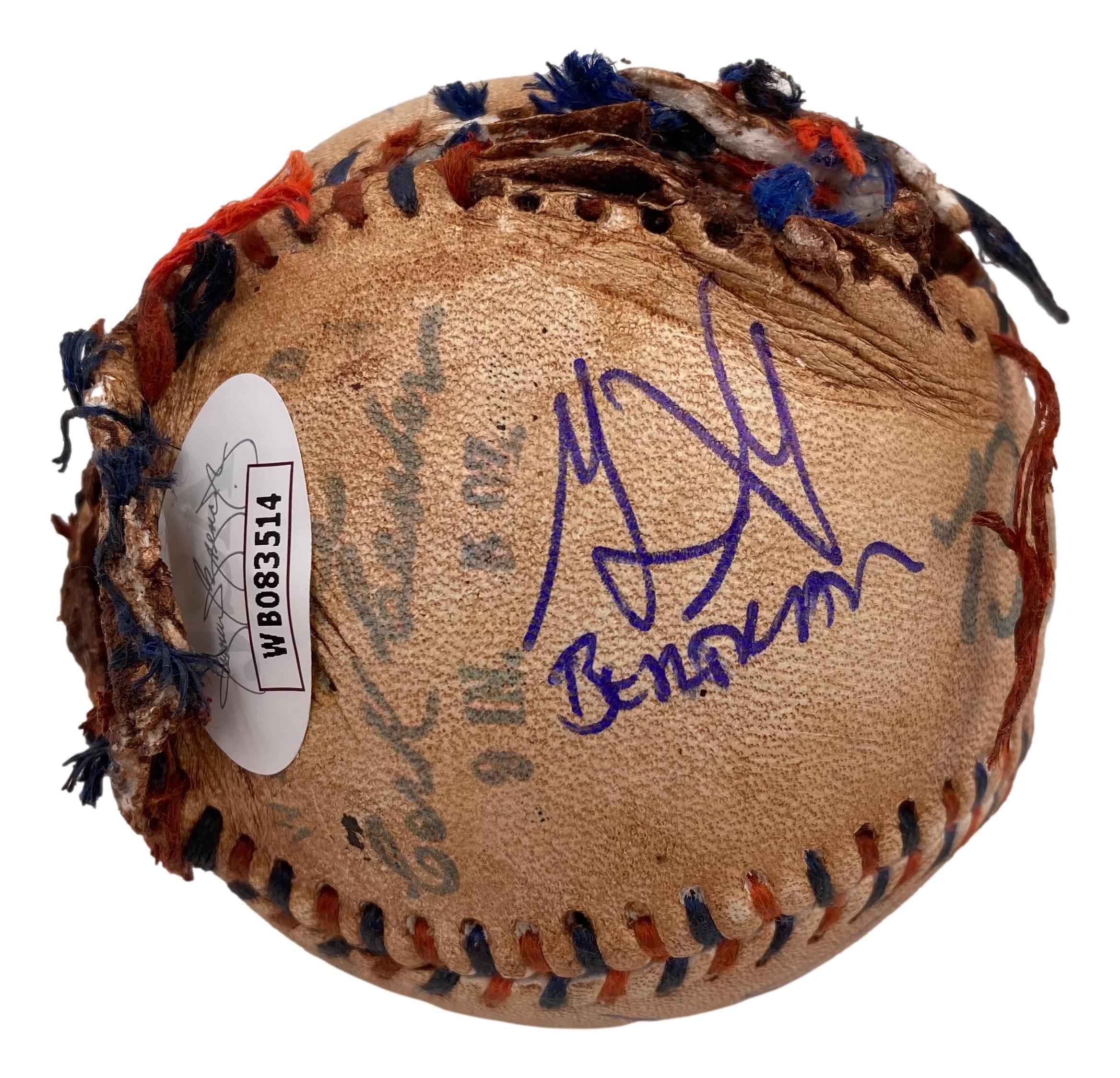 "The Sandlot" Replica Baseball Cast-Signed By (7) with Tom Guiry, Shane Obedzinski, Marty York, Chauncey Leopardi (JSA) at PristineAuction.com "The Sandlot" Replica Baseball Cast-Signed By (7) with Tom Guiry, Shane Obedzinski, Marty York, Chauncey Leopardi (JSA) at PristineAuction.com