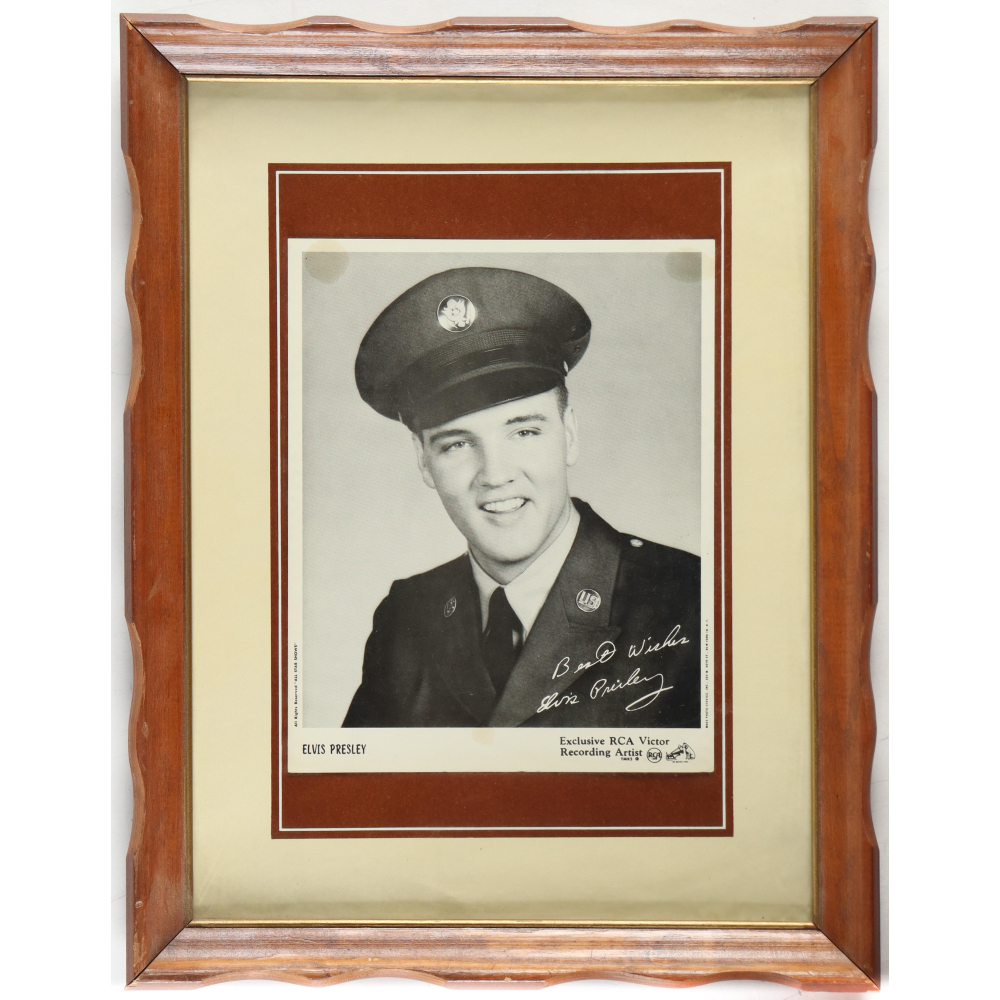 Elvis Presley In Military Uniform 14x18 Custom Framed Photo Display ...