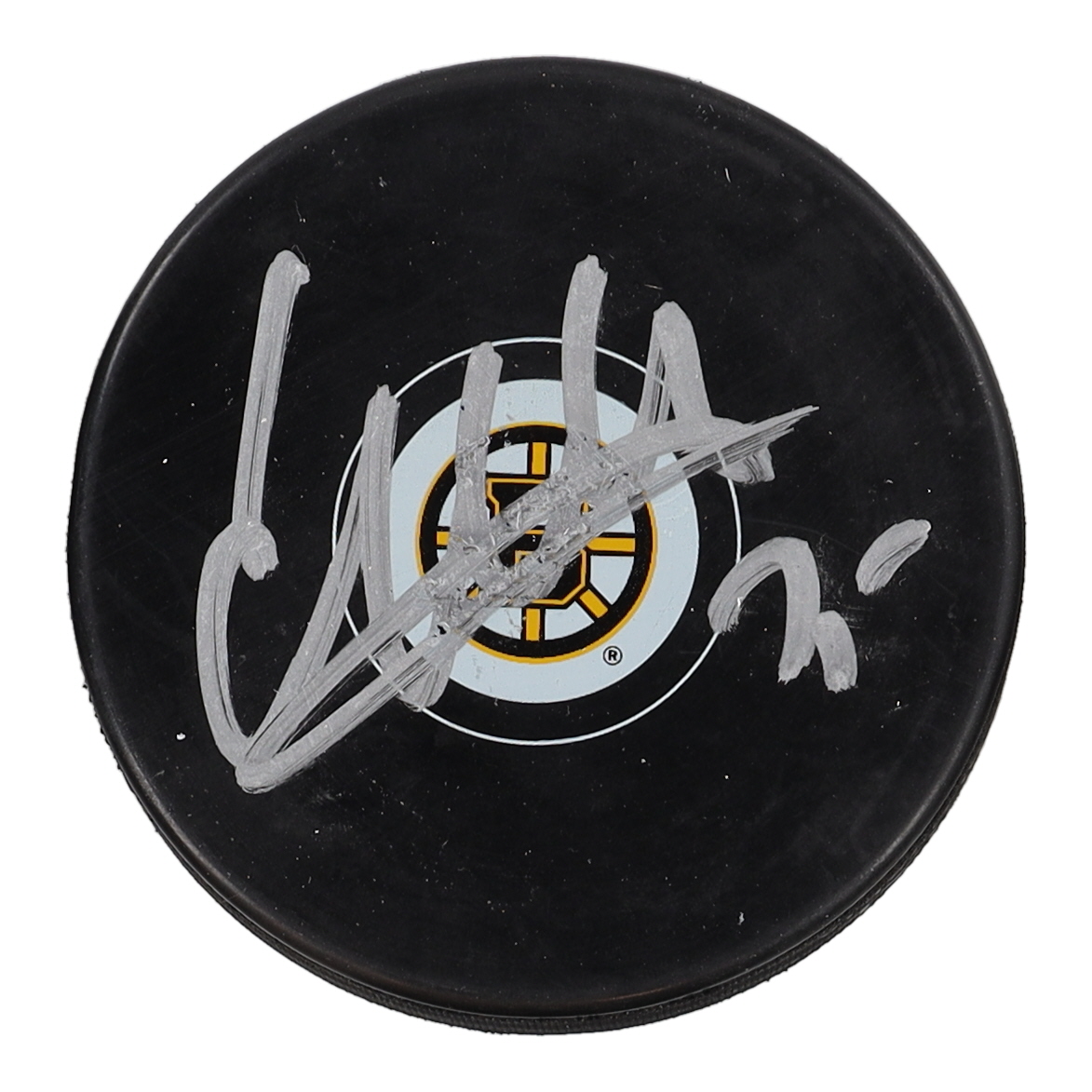 Linus Ullmark Signed Bruins Logo Hockey Puck (JSA) at PristineAuction.com Linus Ullmark Signed Bruins Logo Hockey Puck (JSA) at PristineAuction.com