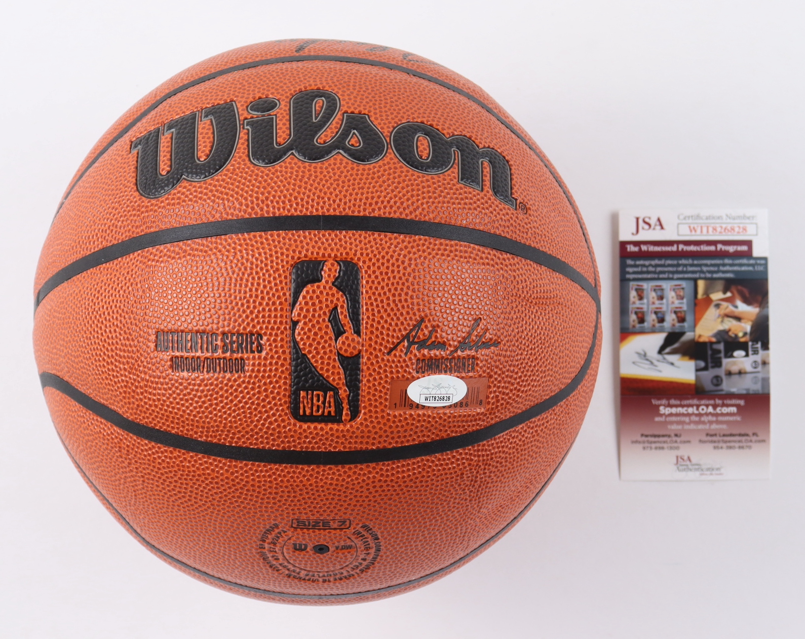 Hakeem Olajuwon & Clyde Drexler Signed NBA Basketball (Beckett) at PristineAuction.com Hakeem Olajuwon & Clyde Drexler Signed NBA Basketball (Beckett) at PristineAuction.com