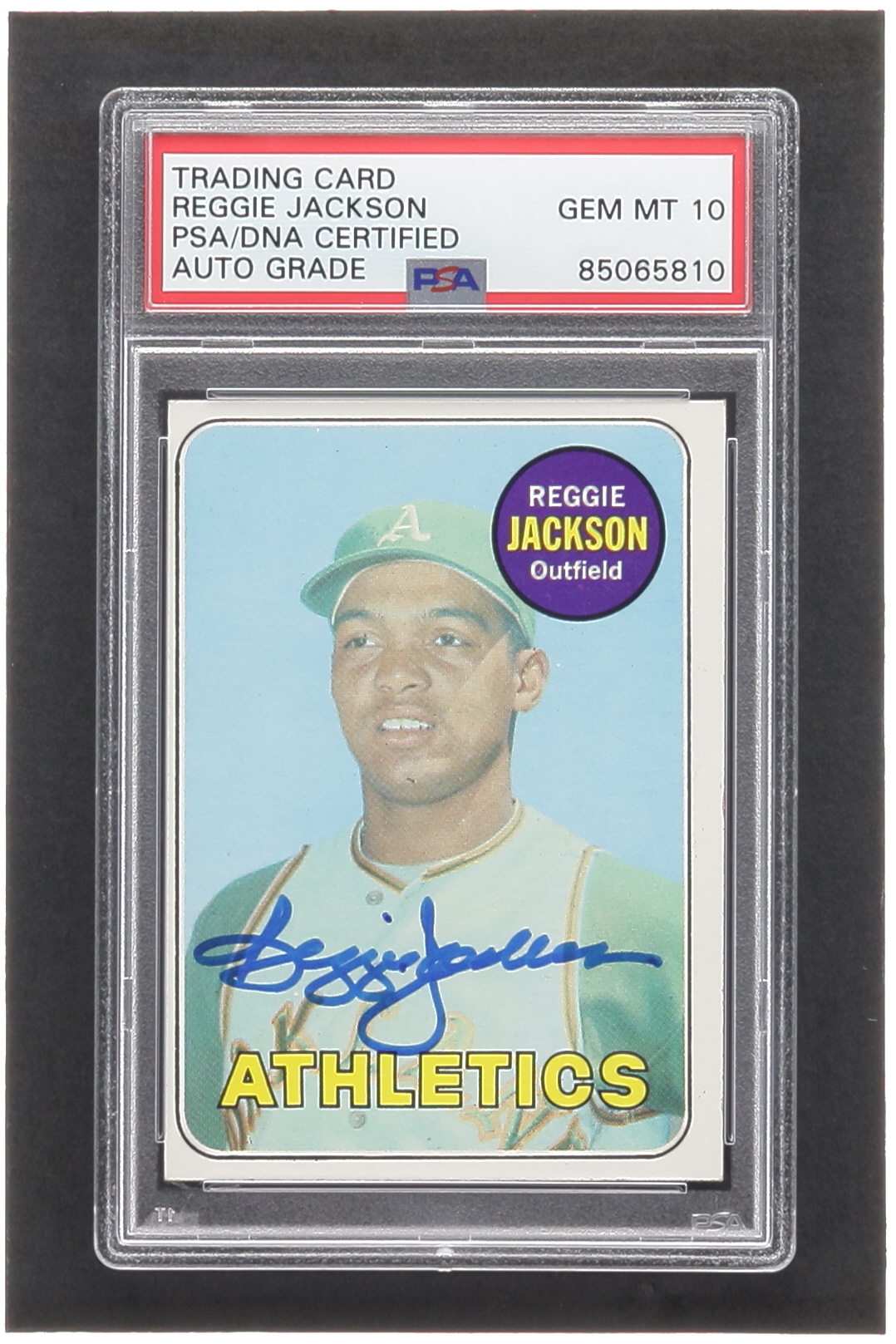 Reggie Jackson Signed 1969 Topps #260 RC (PSA | Auto 10) at PristineAuction.com Reggie Jackson Signed 1969 Topps #260 RC (PSA | Auto 10) at PristineAuction.com