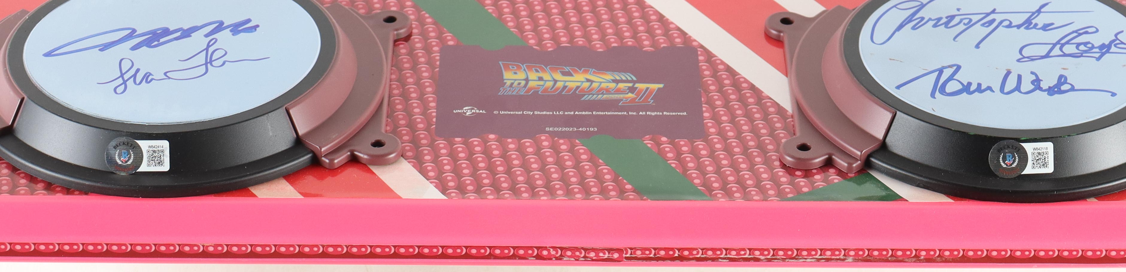 "Back To The Future Part II" Full-Size Hover Board Signed by (4) with Christopher Lloyd, Michael J Fox, Lea Thompson & Tom Wilson (Beckett) at PristineAuction.com "Back To The Future Part II" Full-Size Hover Board Signed by (4) with Christopher Lloyd, Michael J Fox, Lea Thompson & Tom Wilson (Beckett) at PristineAuction.com