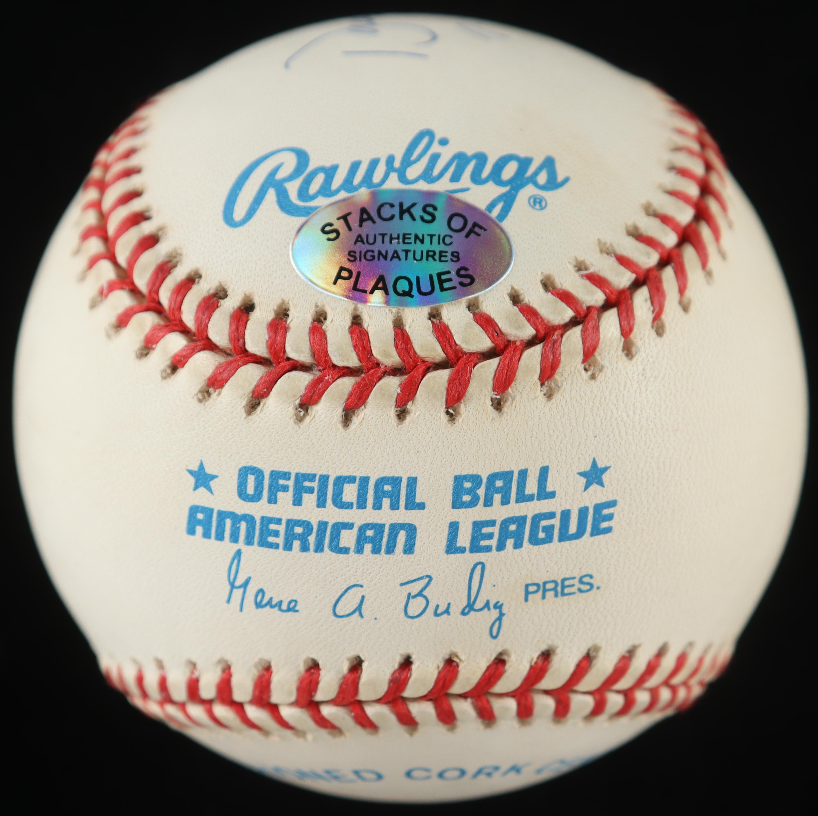 Perfect Game Pitchers & Catchers OAL Baseball Signed by (6) with Don Larsen, Yogi Berra, David Cone, Joe Girardi, Dave Wells with Perfect Game Stat Inscriptions (Stacks of Plaques) at PristineAuction.com Perfect Game Pitchers & Catchers OAL Baseball Signed by (6) with Don Larsen, Yogi Berra, David Cone, Joe Girardi, Dave Wells with Perfect Game Stat Inscriptions (Stacks of Plaques) at PristineAuction.com